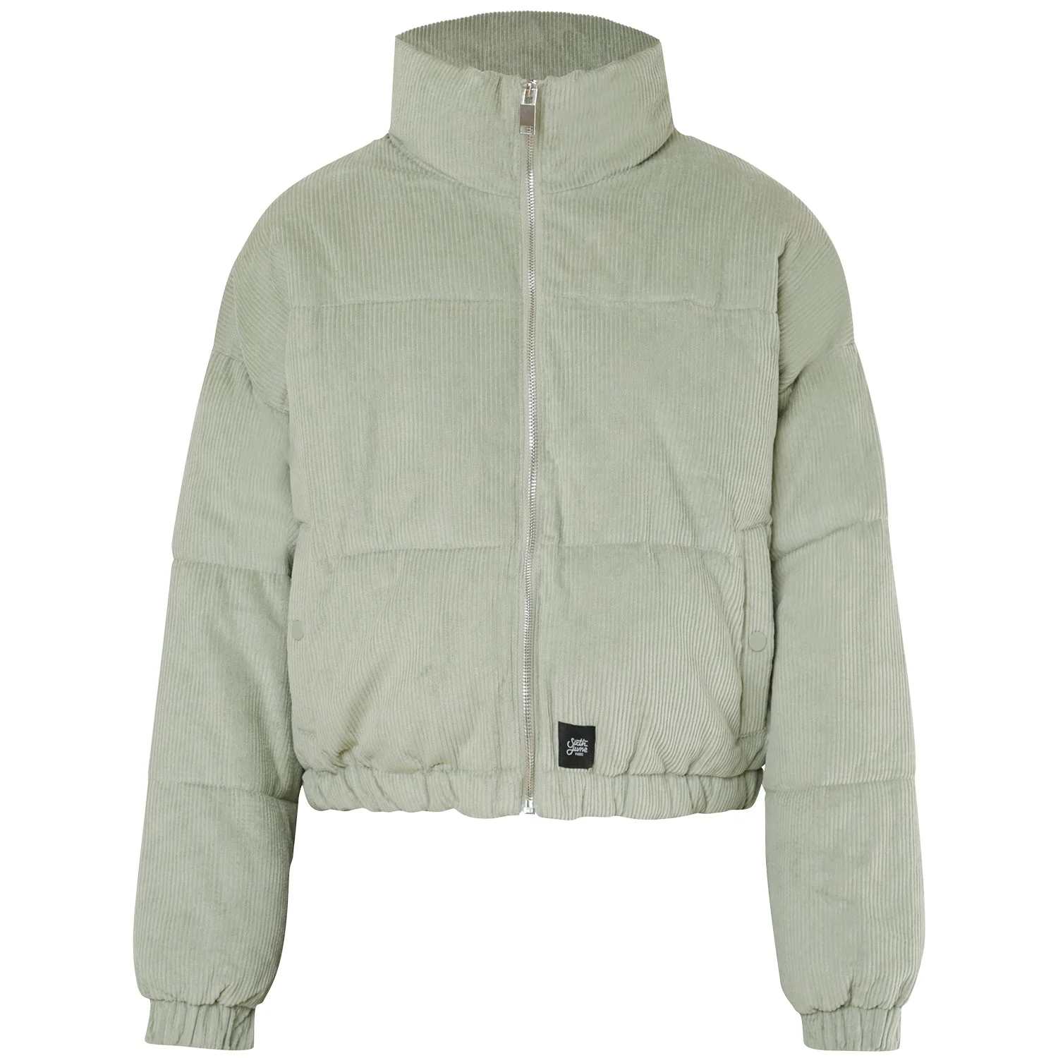 Doudoune courte velours Vert clair - Image 6