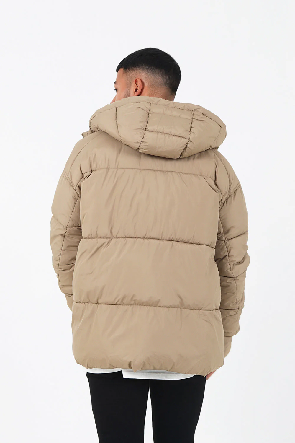 Doudoune courte matelassée Beige foncé - Image 5
