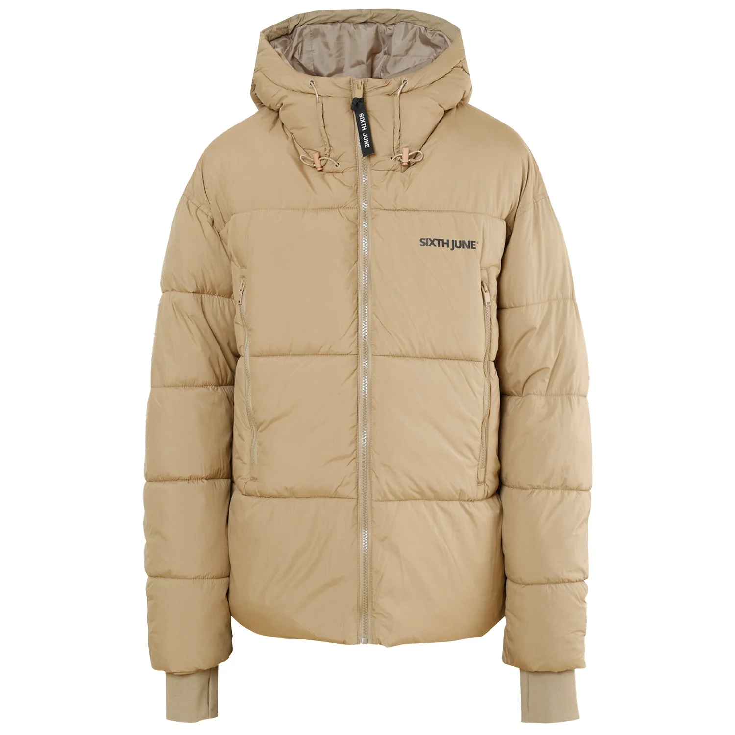 Doudoune courte matelassée Beige foncé - Image 6