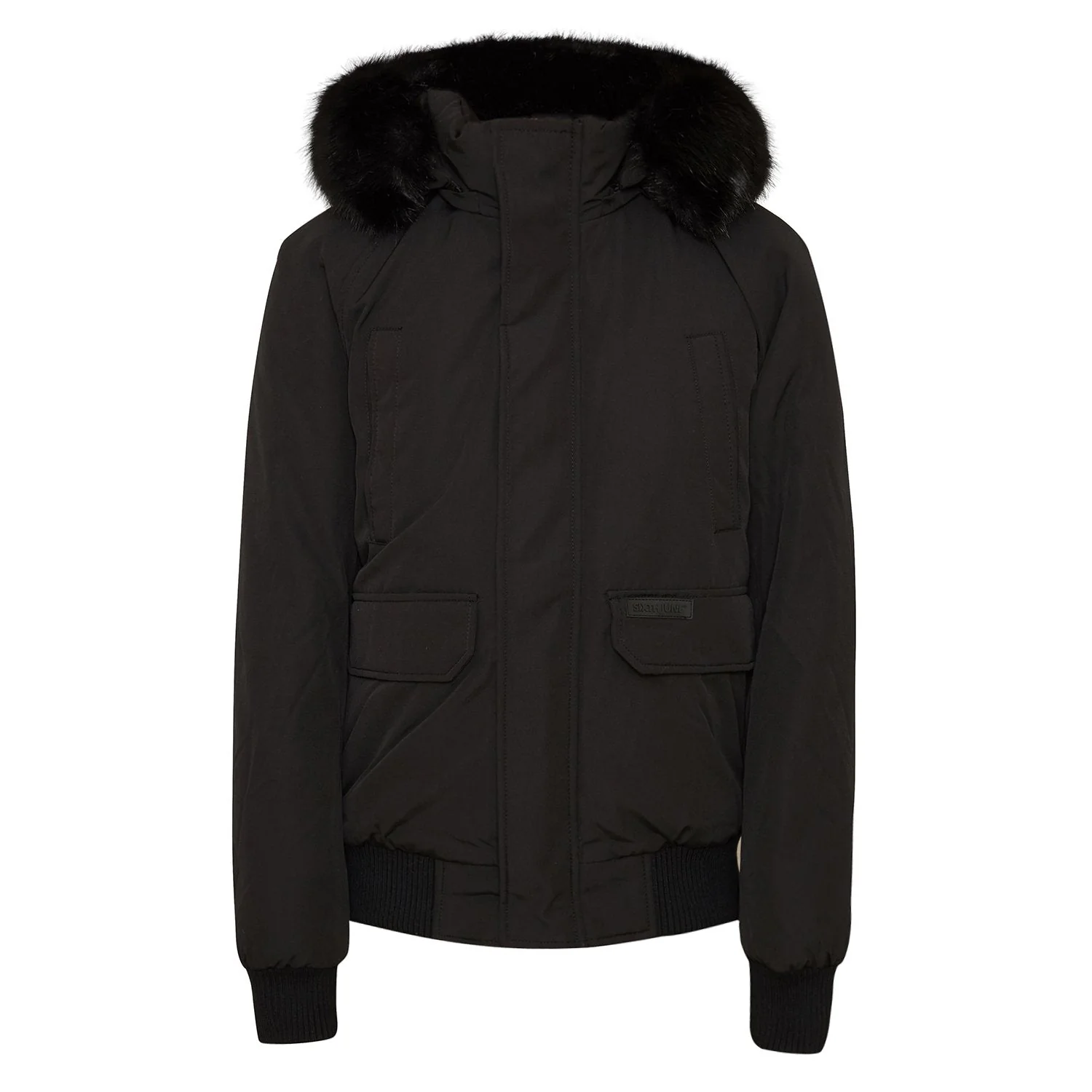 Parka courte fourrure Noir - Image 6