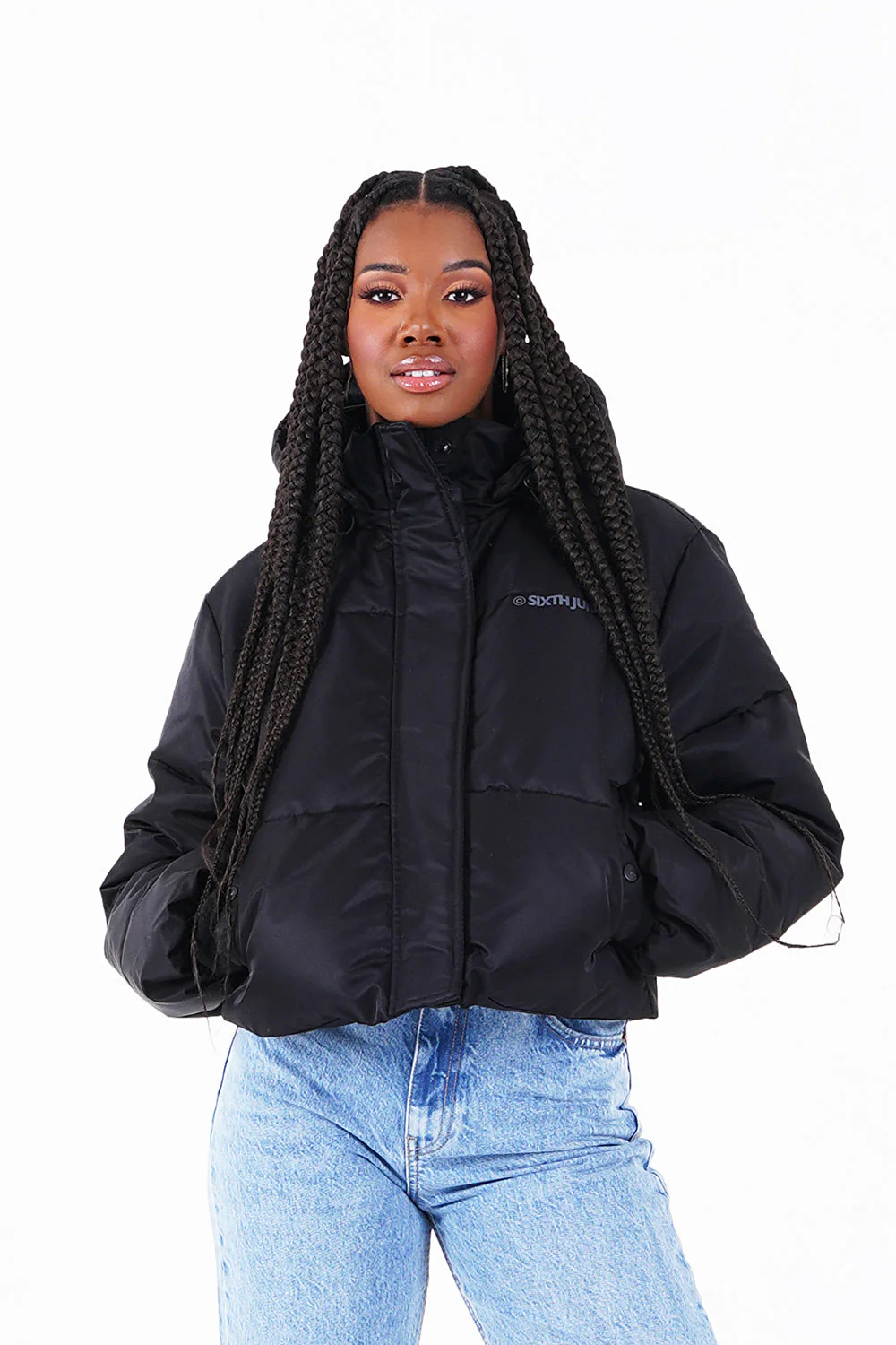 Doudoune courte nylon épais Noir