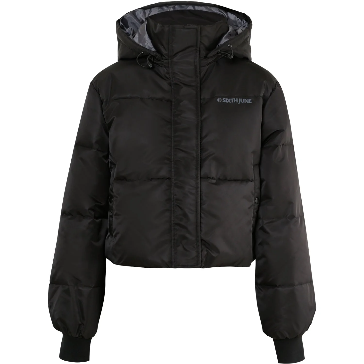 Doudoune courte nylon épais Noir - Image 6