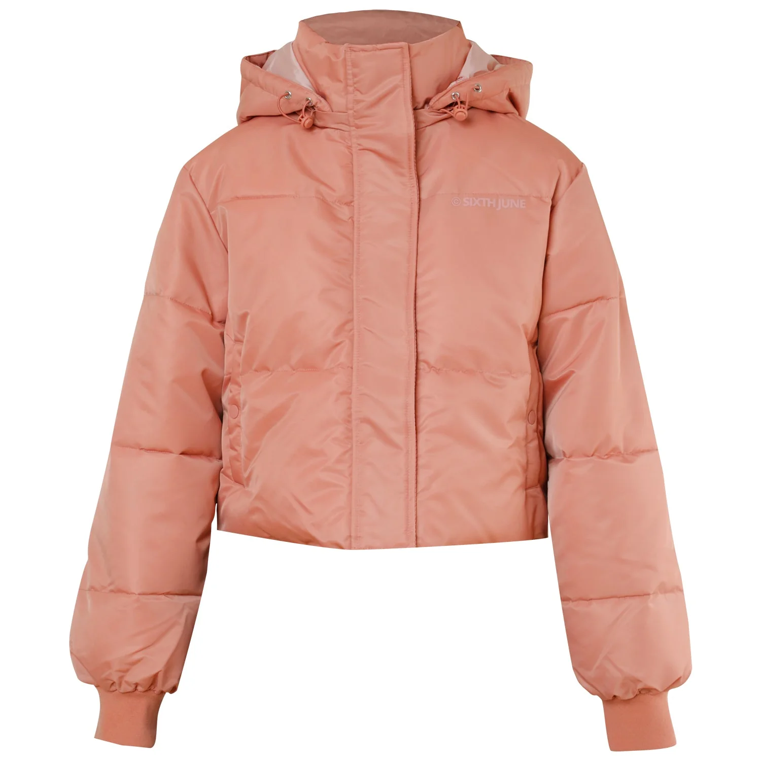 Doudoune courte nylon épais Rose - Image 6