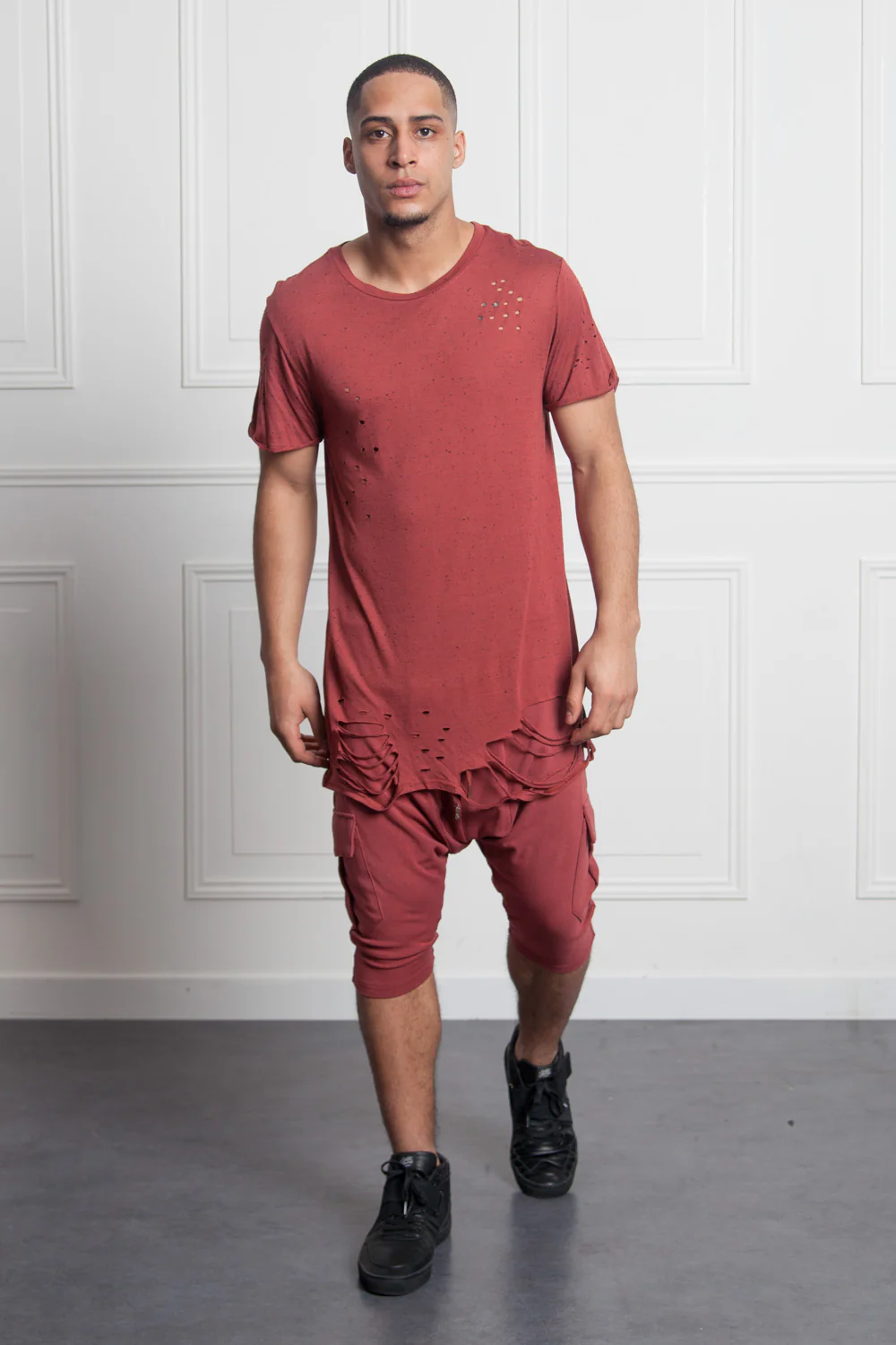 Short sarouel cargo marsala M2428VST - Image 4