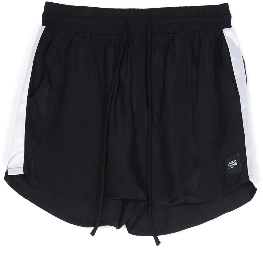 Short satin bande noir - Image 4