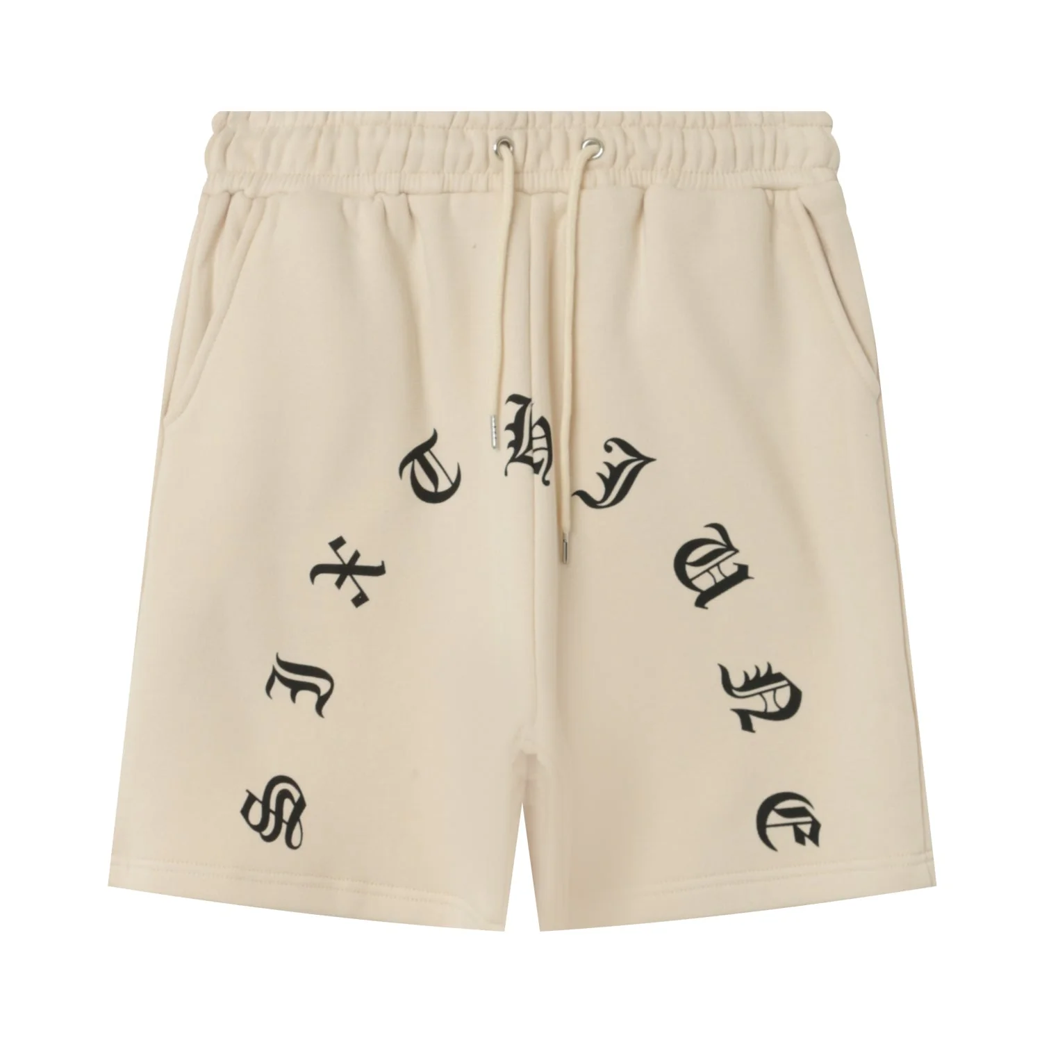 Short logo incurvé gothique Beige - Image 5