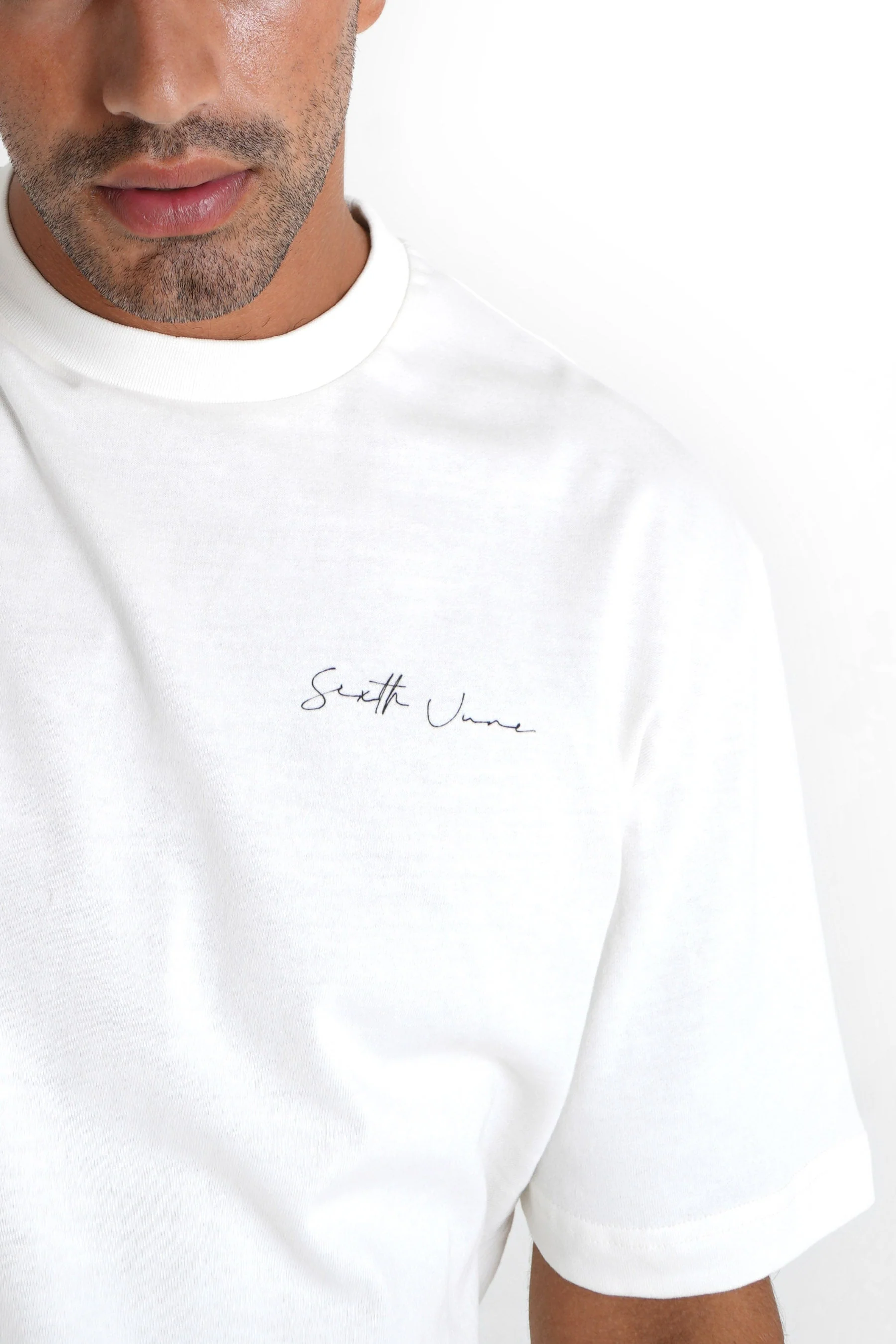 T-shirt signature arrière Blanc cassé - Image 3