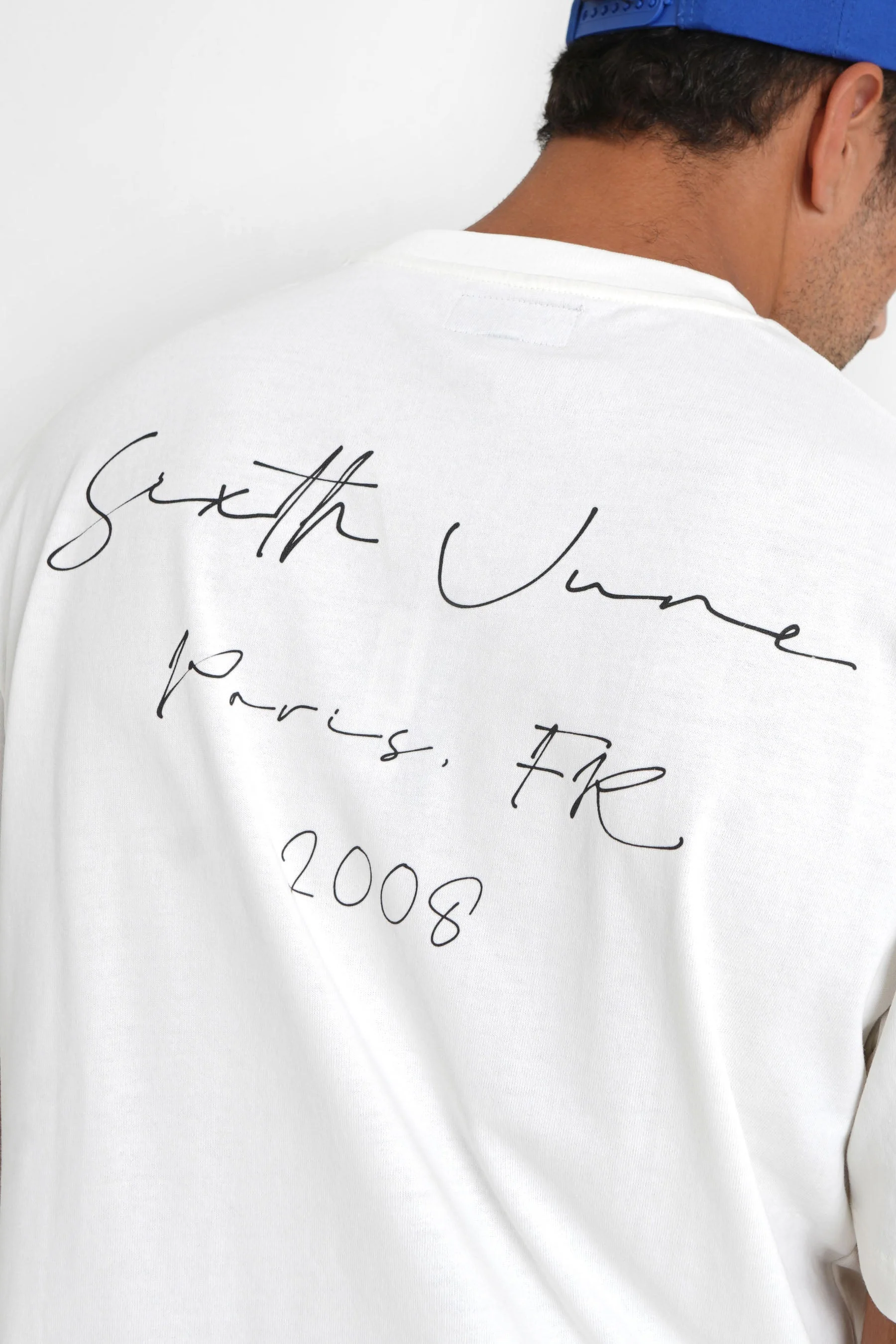 T-shirt signature arrière Blanc cassé - Image 4