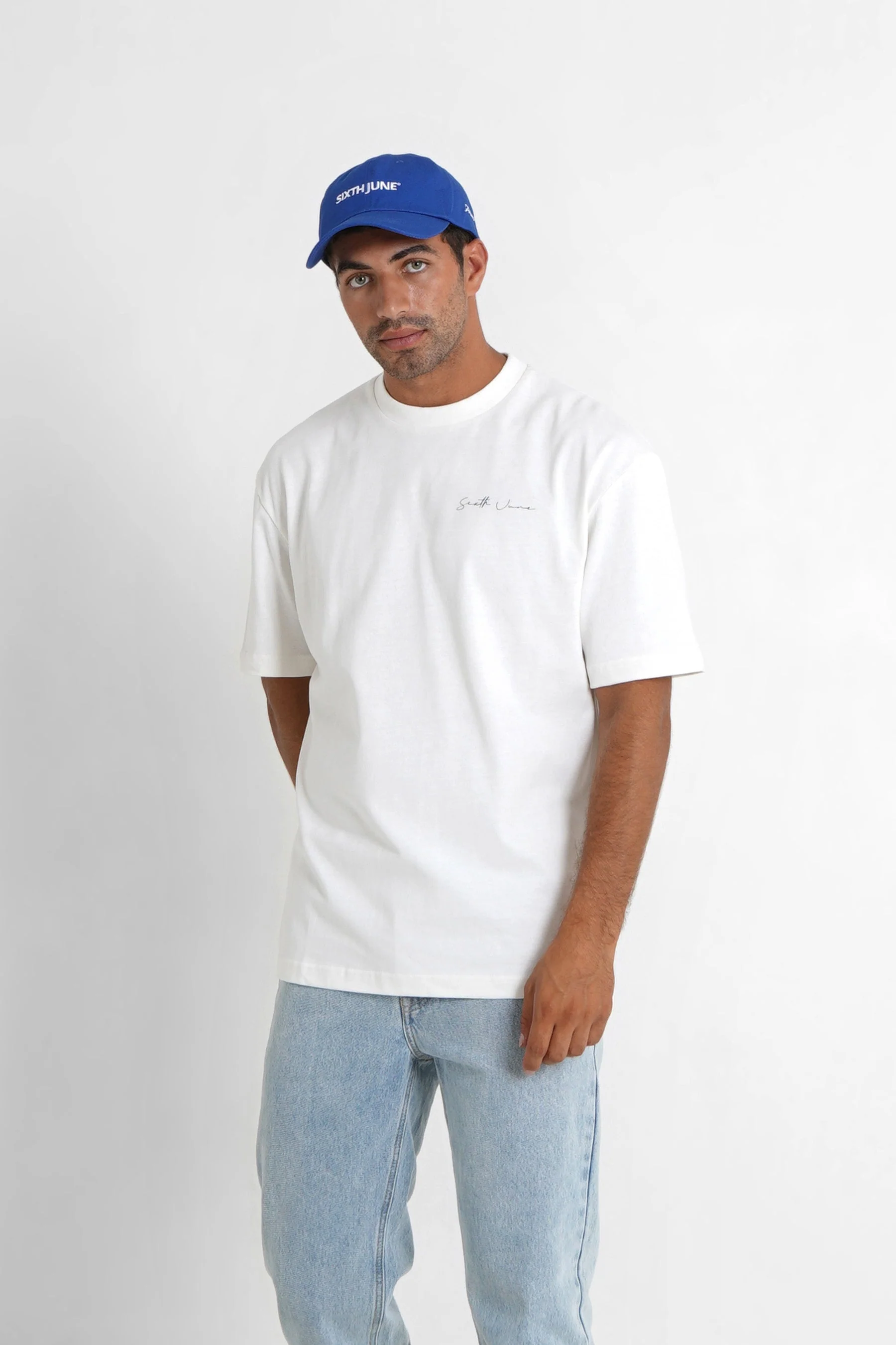 T-shirt signature arrière Blanc cassé - Image 5