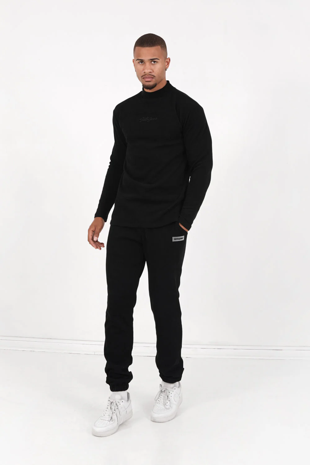 Pull maille logo signature Noir - Image 2