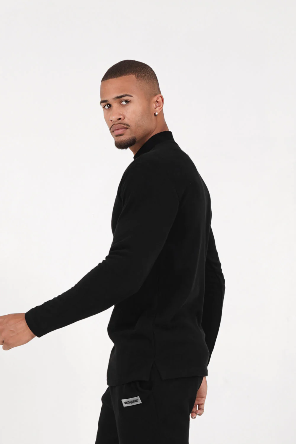 Pull maille logo signature Noir - Image 3