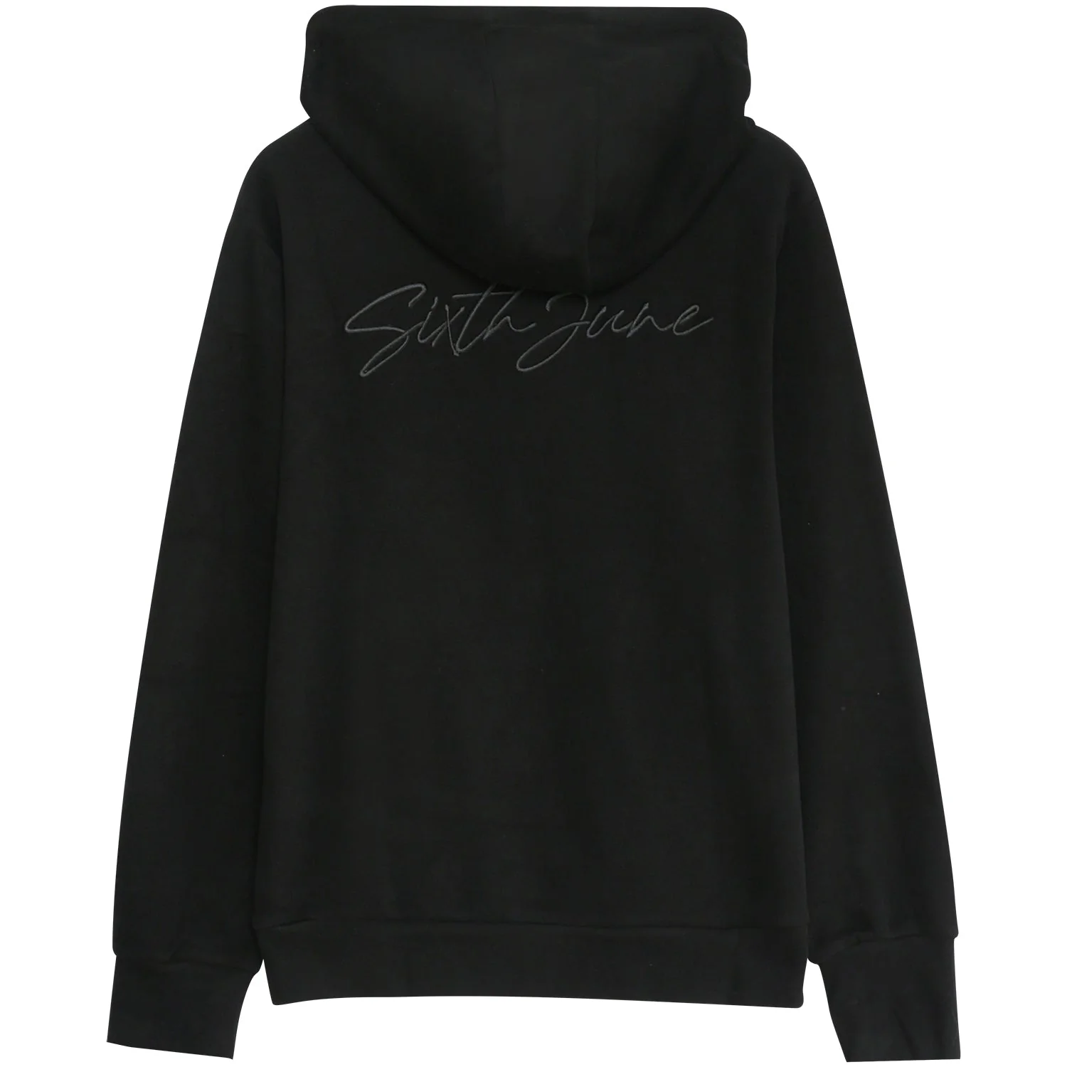Sweat capuche côtelé cordon Noir - Image 7