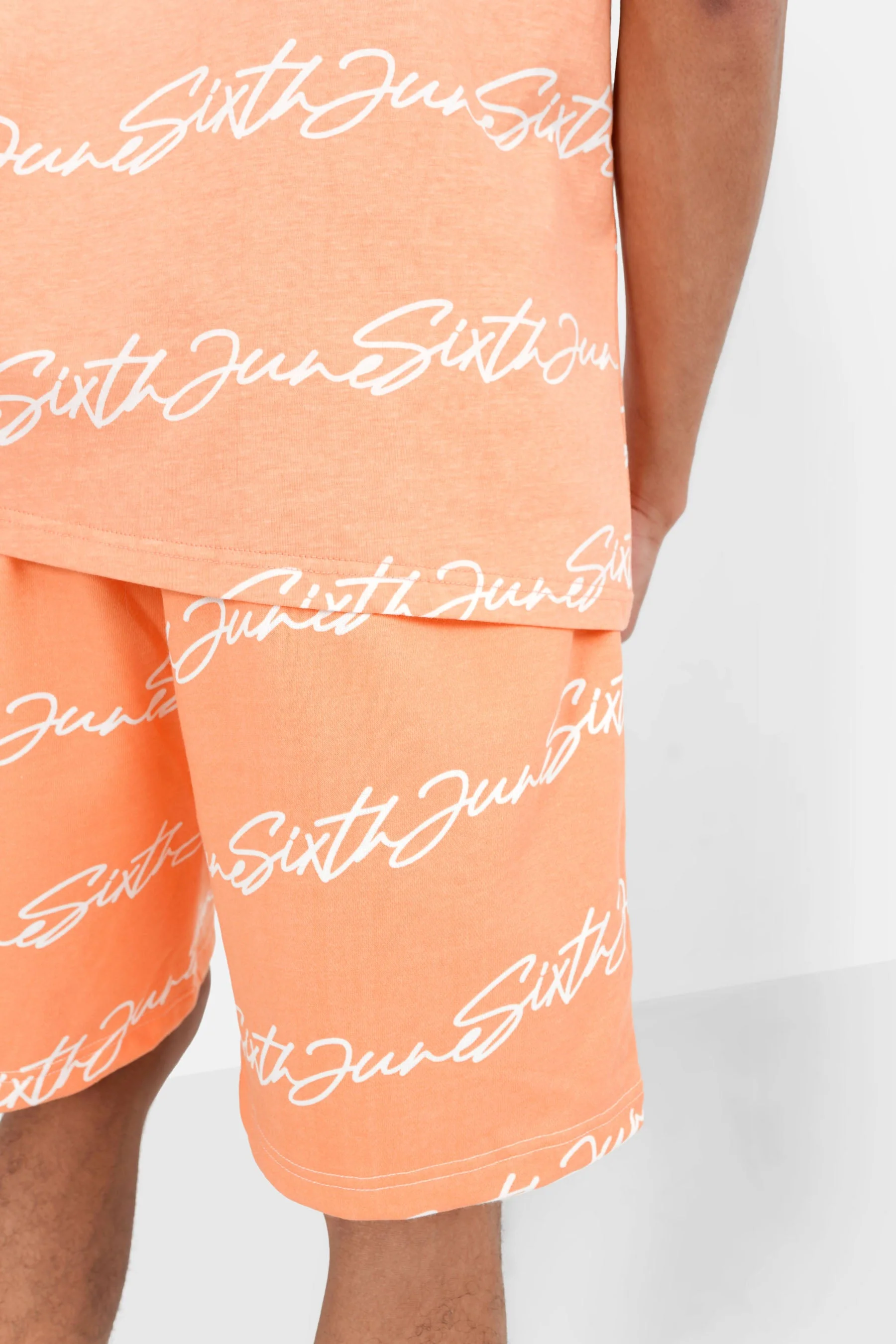 Short logo signature imprimé Orange - Image 3