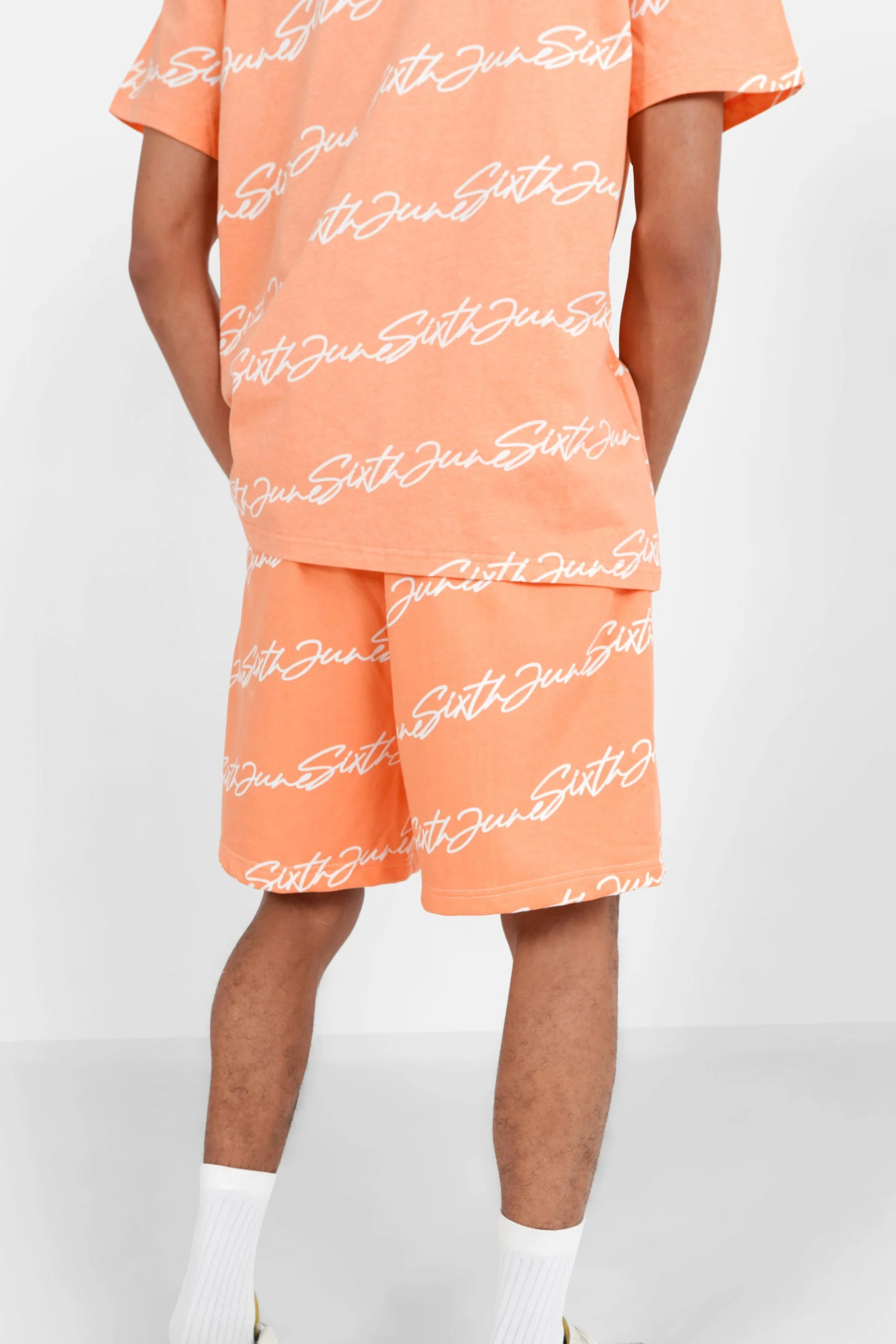Short logo signature imprimé Orange - Image 5