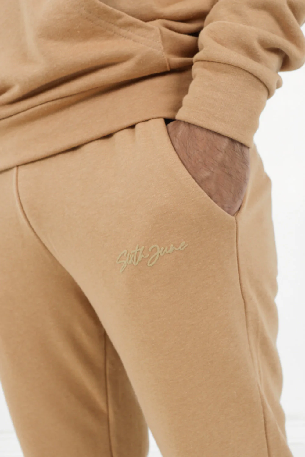 Jogging logo signature Marron clair - Image 3