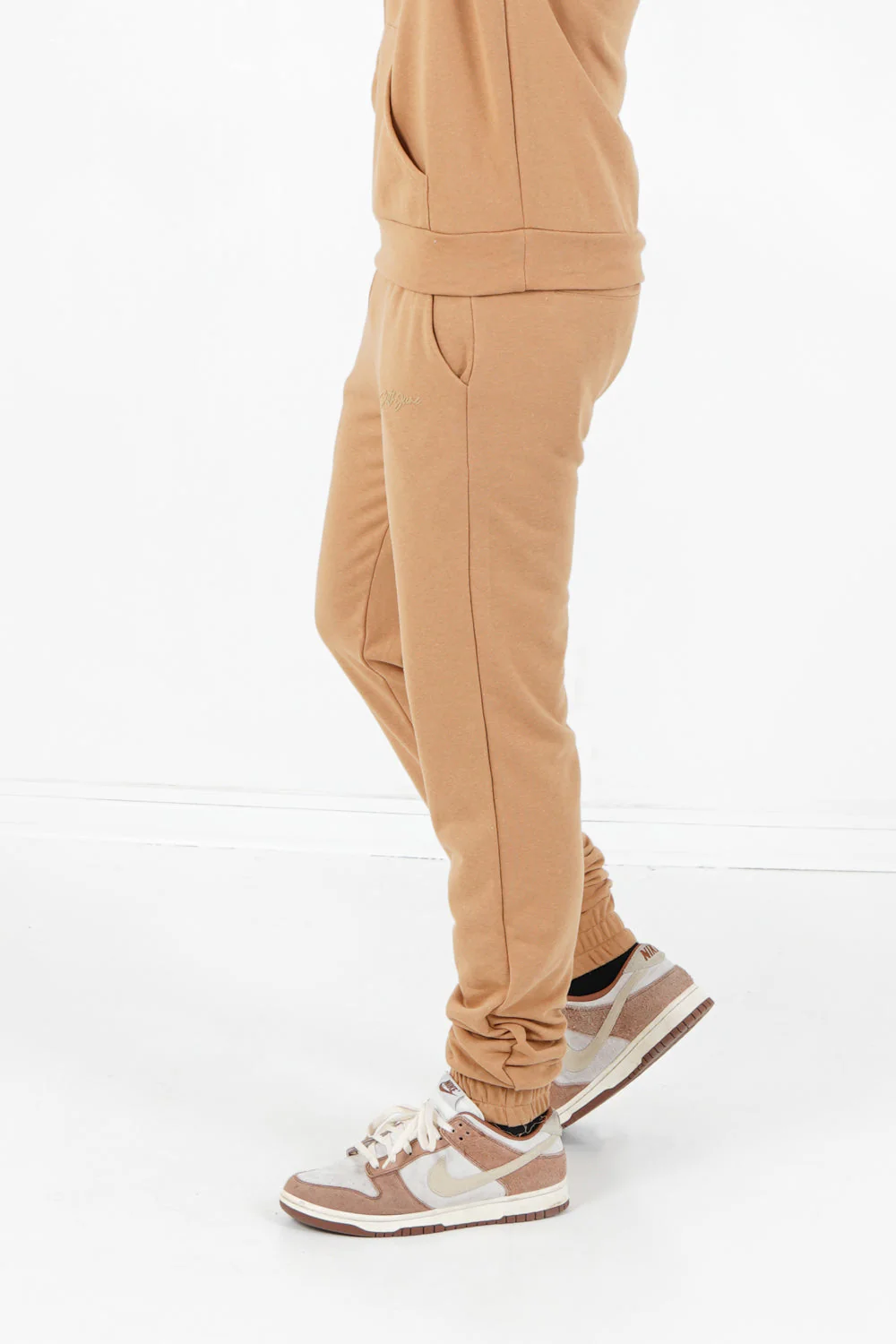 Jogging logo signature Marron clair - Image 4