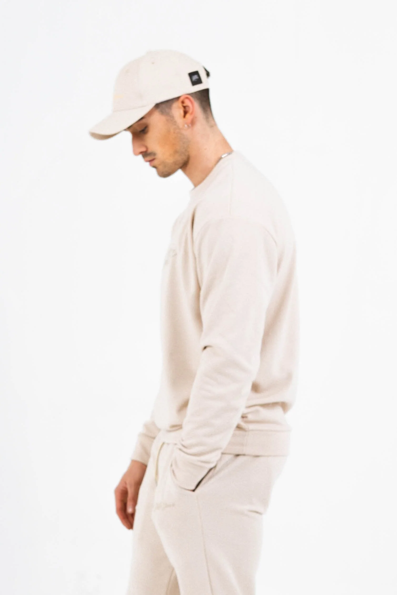 Sweatshirt logo signature relief beige - Image 4