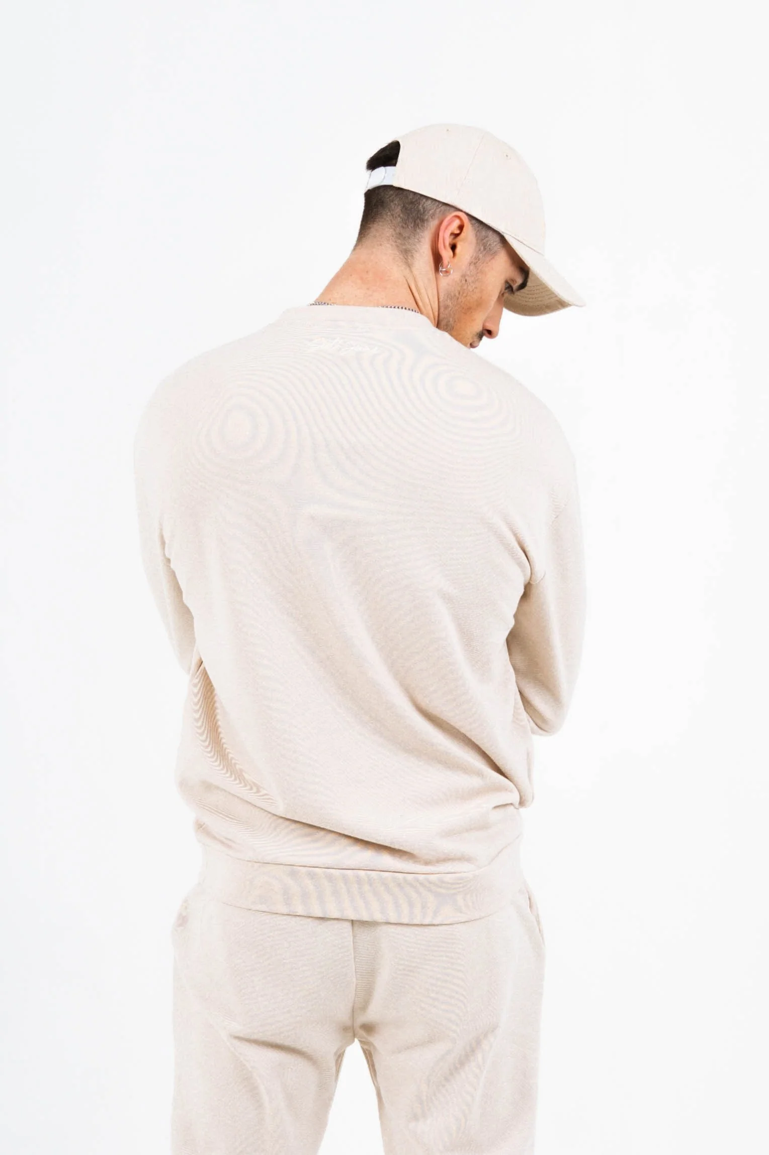 Sweatshirt logo signature relief beige - Image 5
