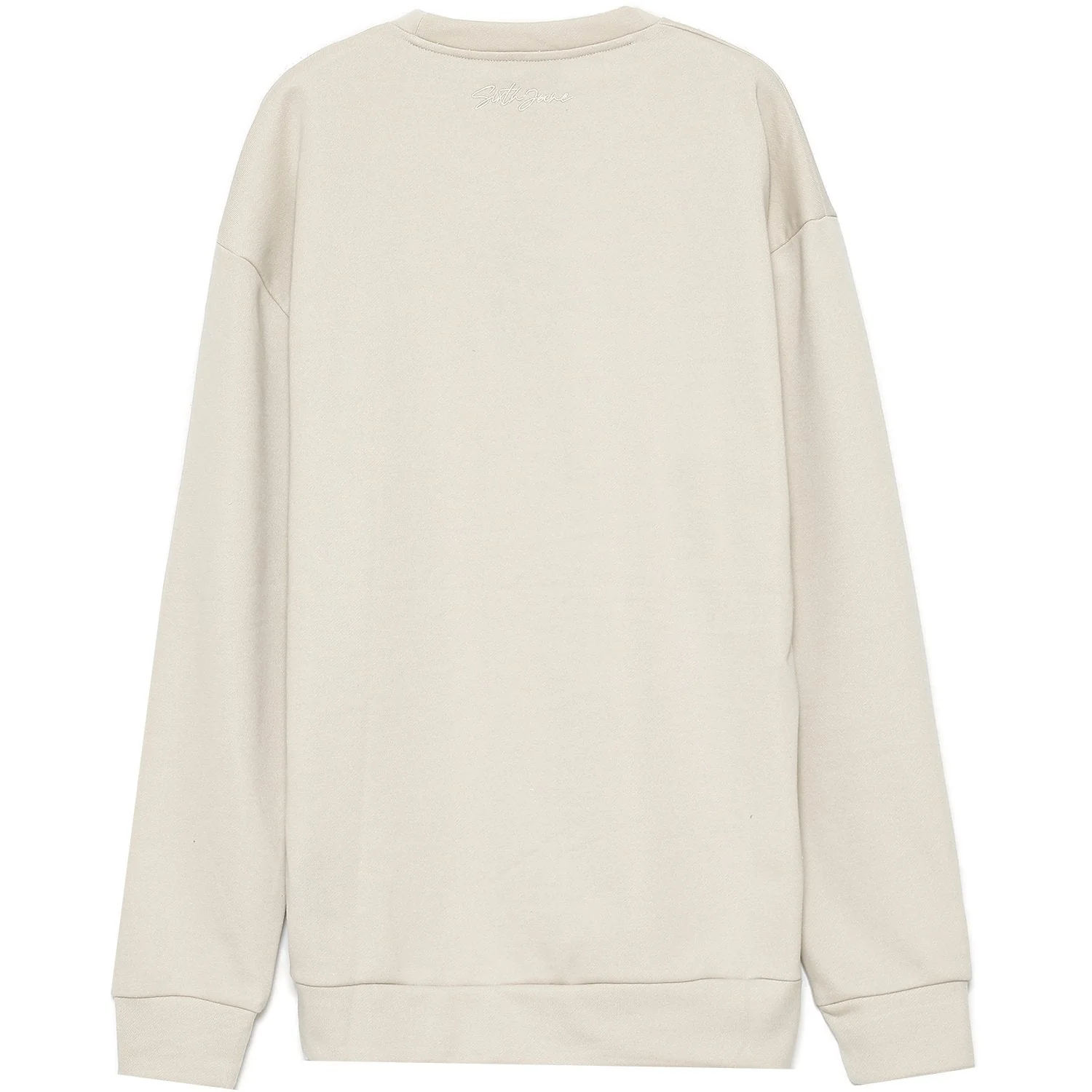Sweatshirt logo signature relief beige - Image 7