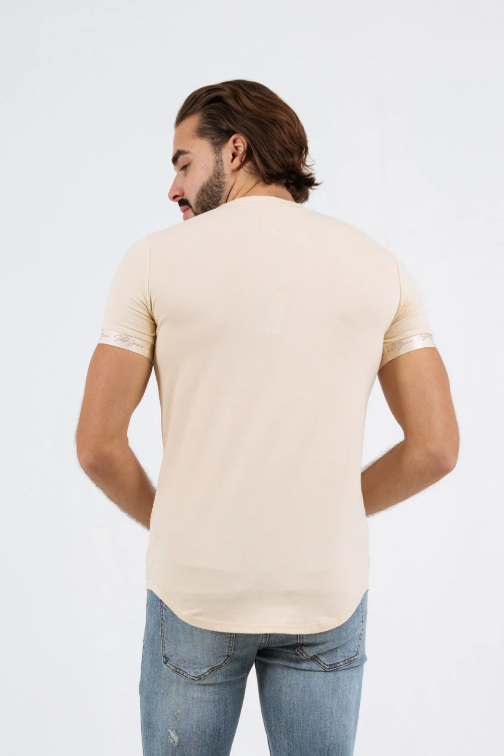 T-shirt logo signature relief Beige - Image 5