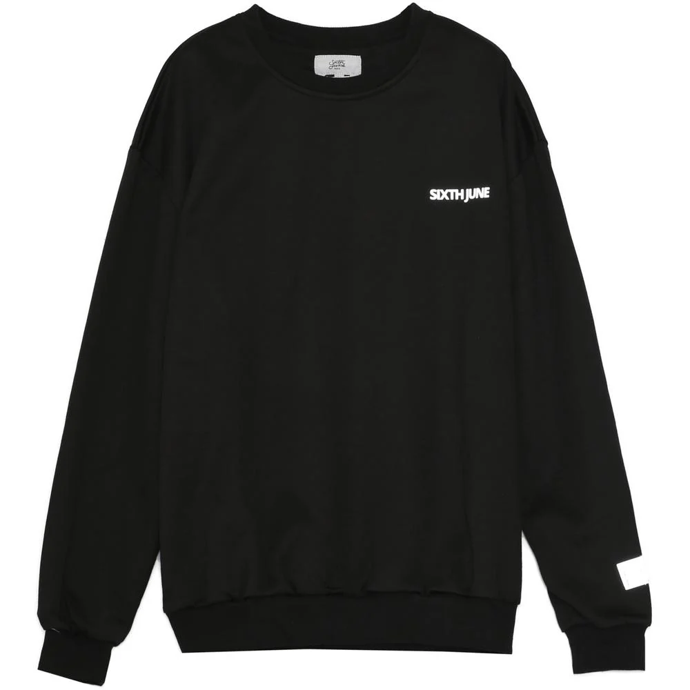 Sweat-shirt réfléchissant patch logo noir - Image 7