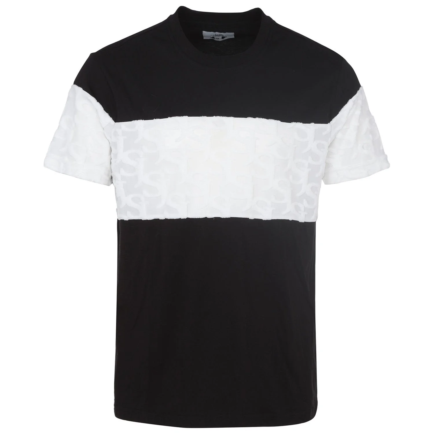 T-shirt bande monogramme tissée Noir - Image 6