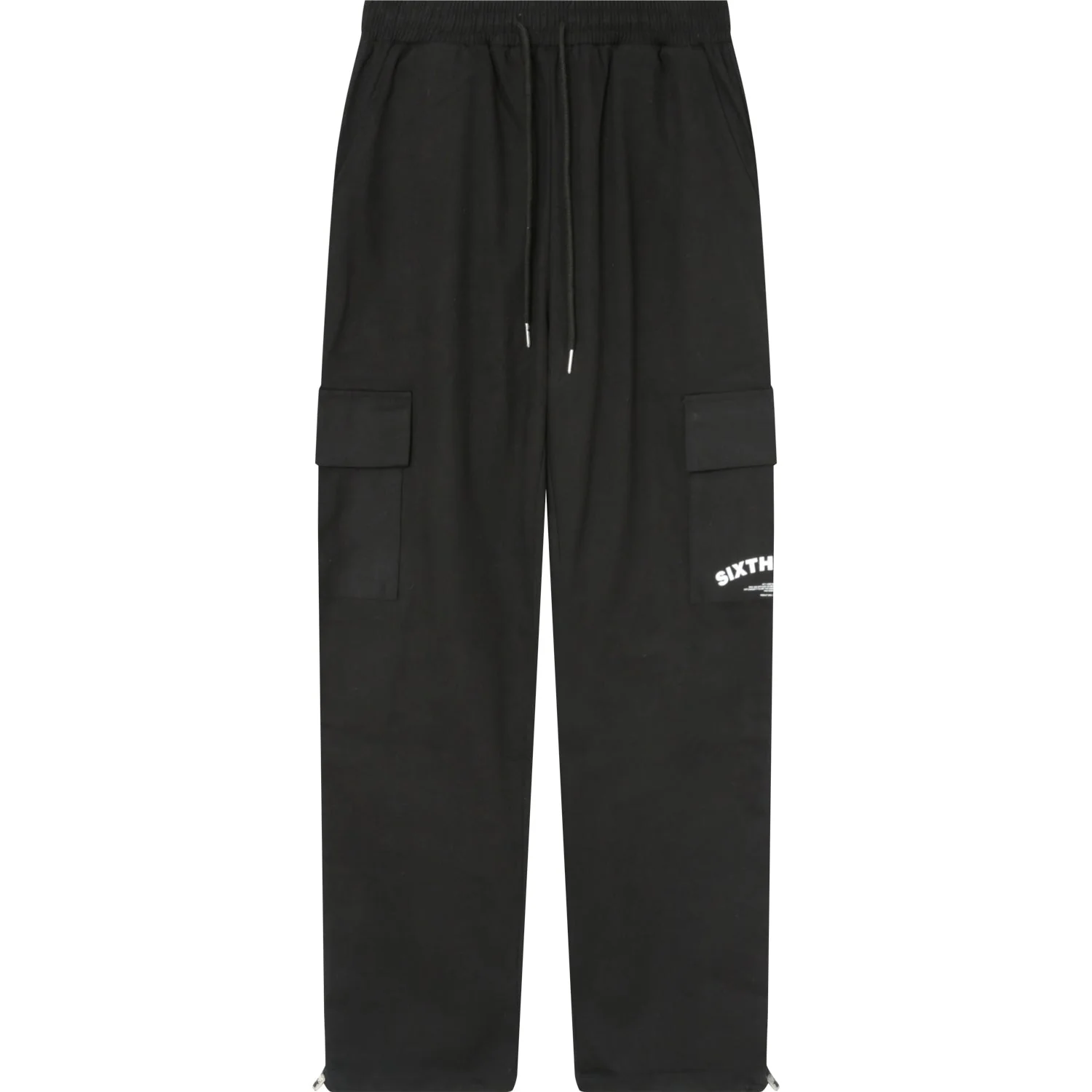Pantalon cargo logo incurvé Noir - Image 6