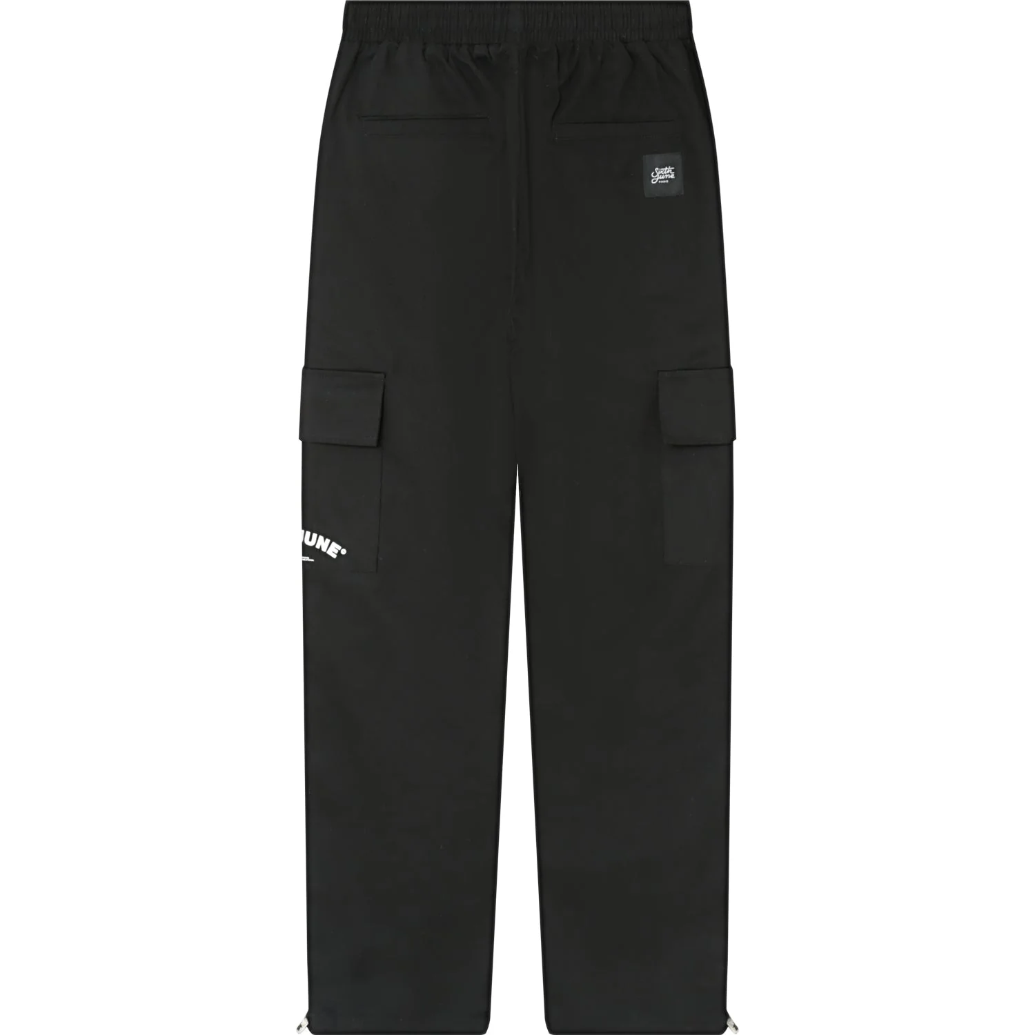 Pantalon cargo logo incurvé Noir - Image 7