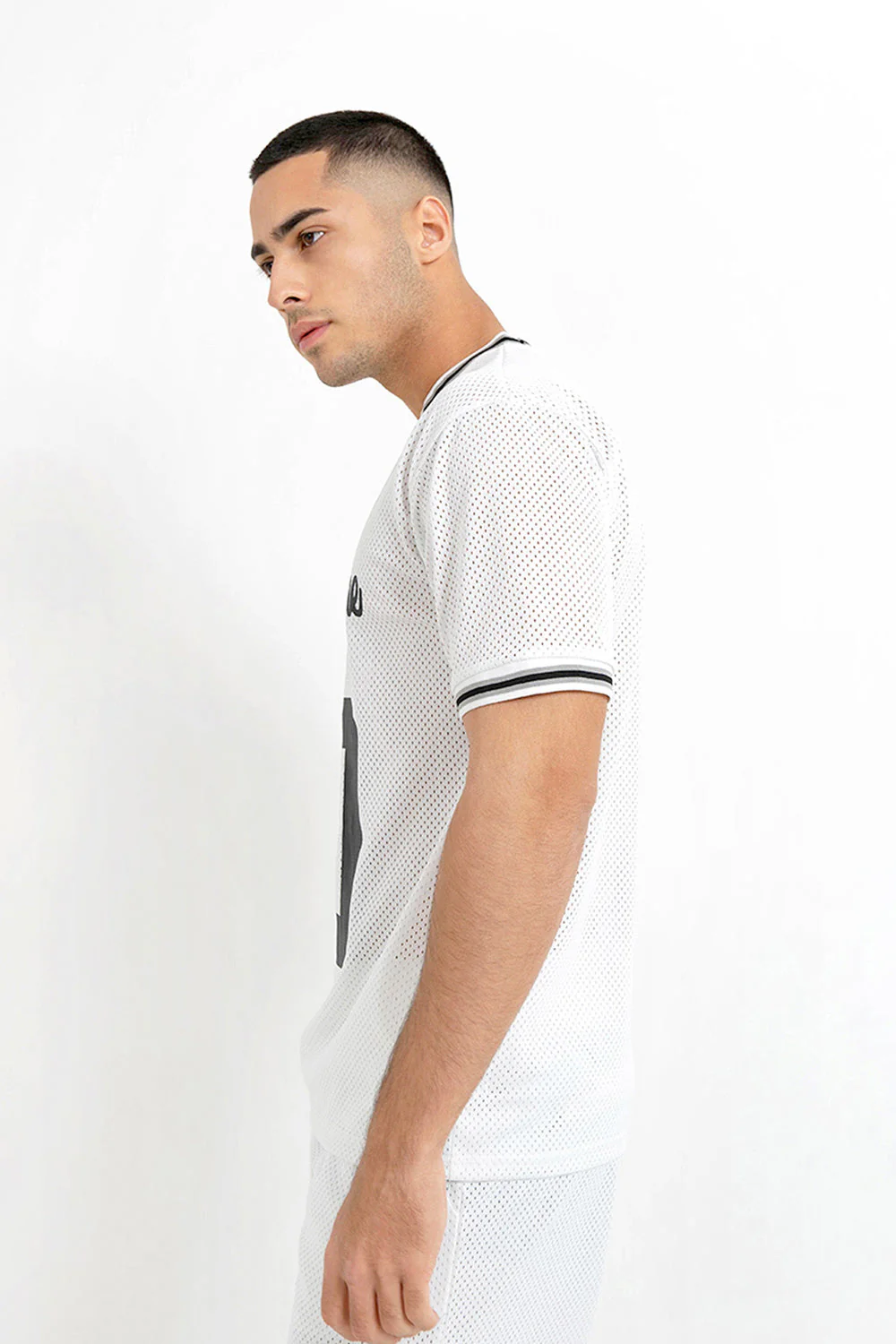 Maillot mesh numéro 10 Blanc - Image 3