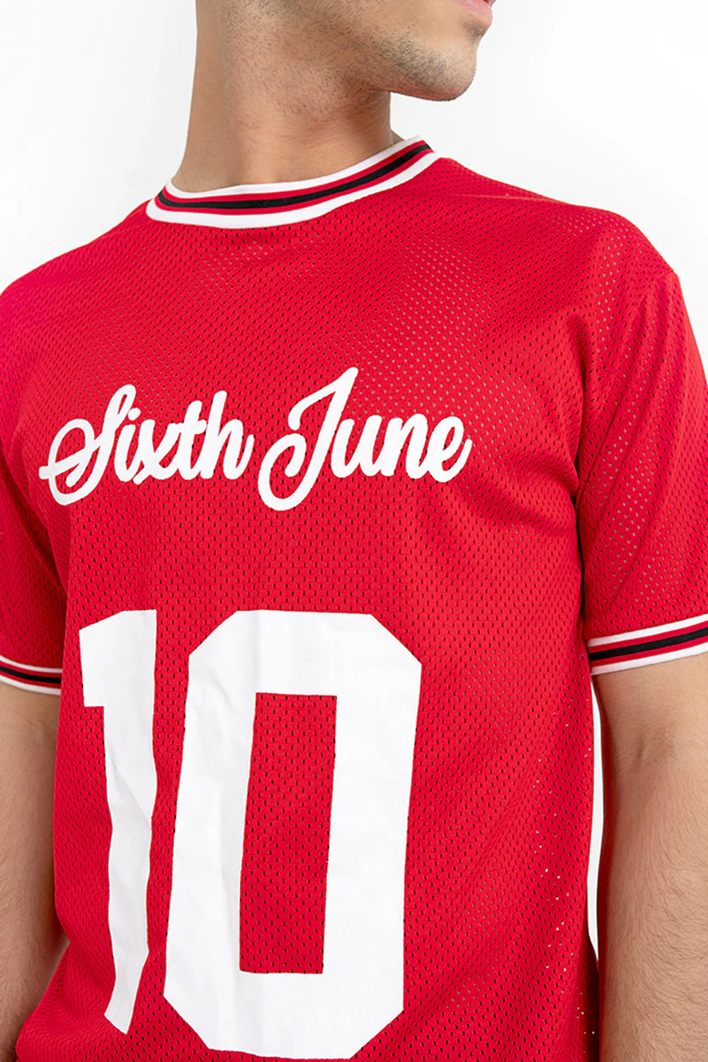 Maillot mesh numéro 10 Rouge - Image 3