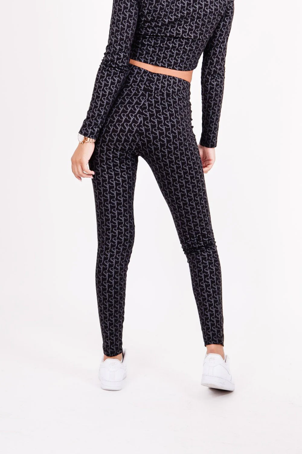 Legging monogramme SJ noir - Image 4
