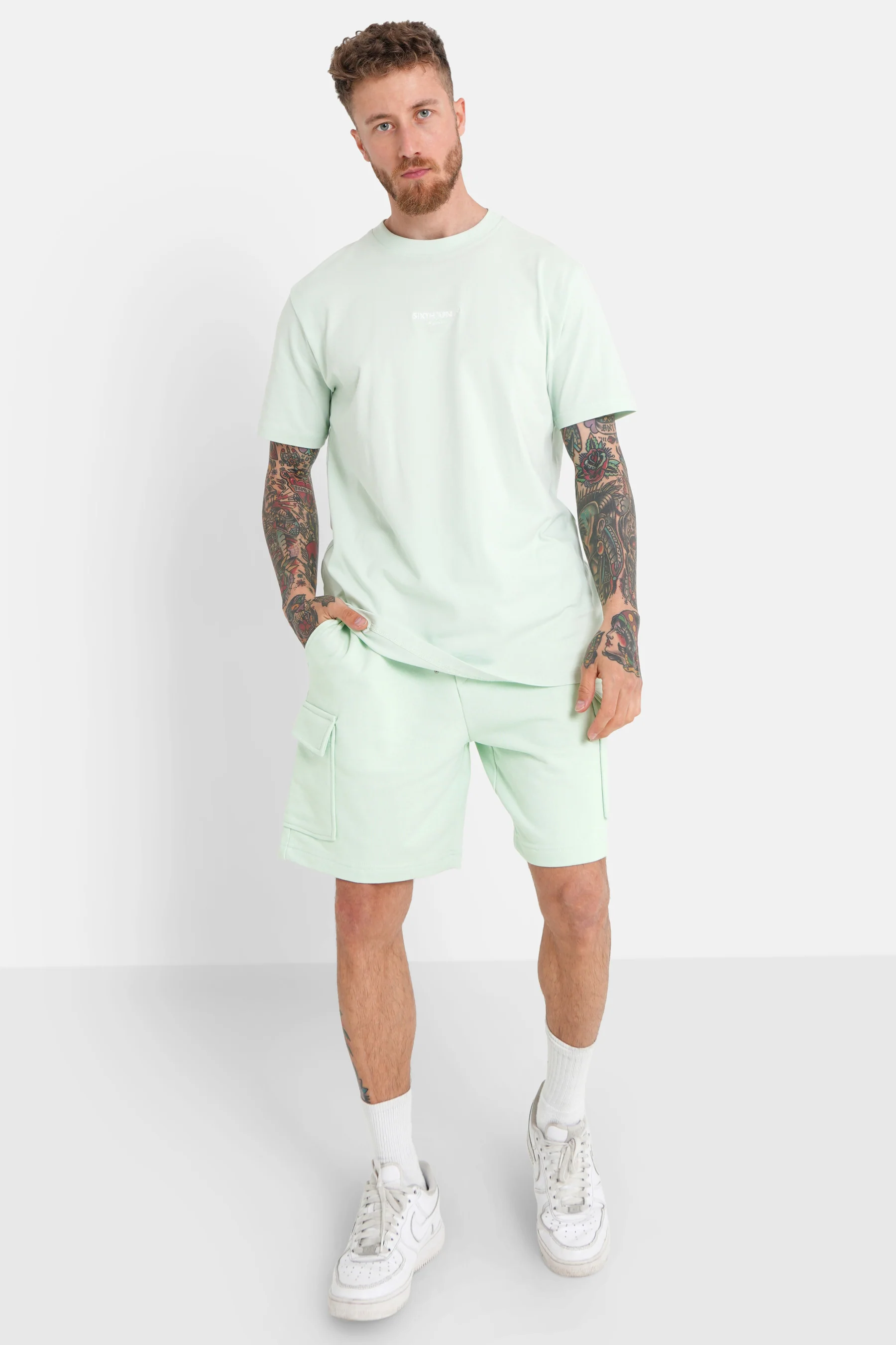 T-shirt logo brodé Vert clair - Image 2