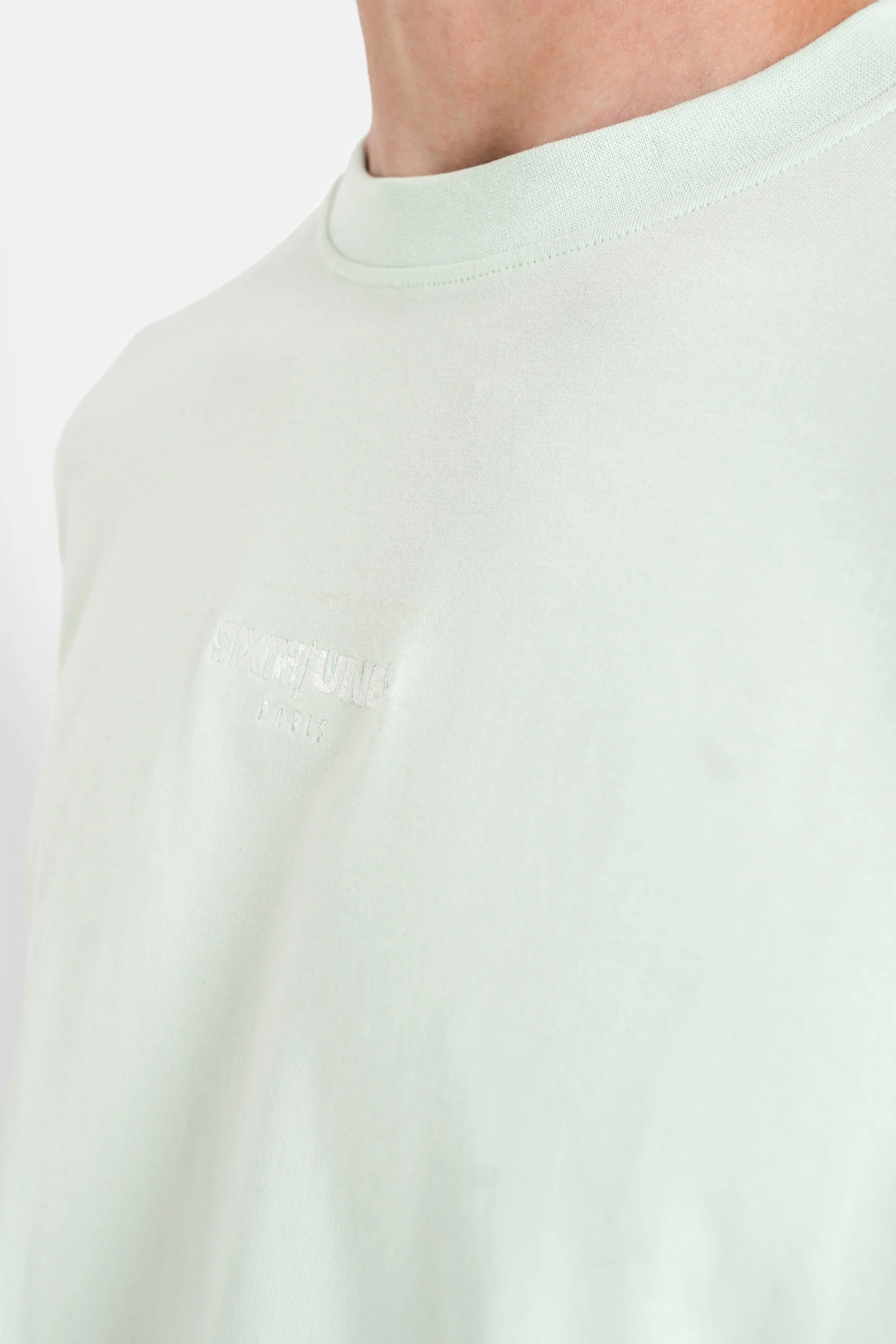T-shirt logo brodé Vert clair - Image 3