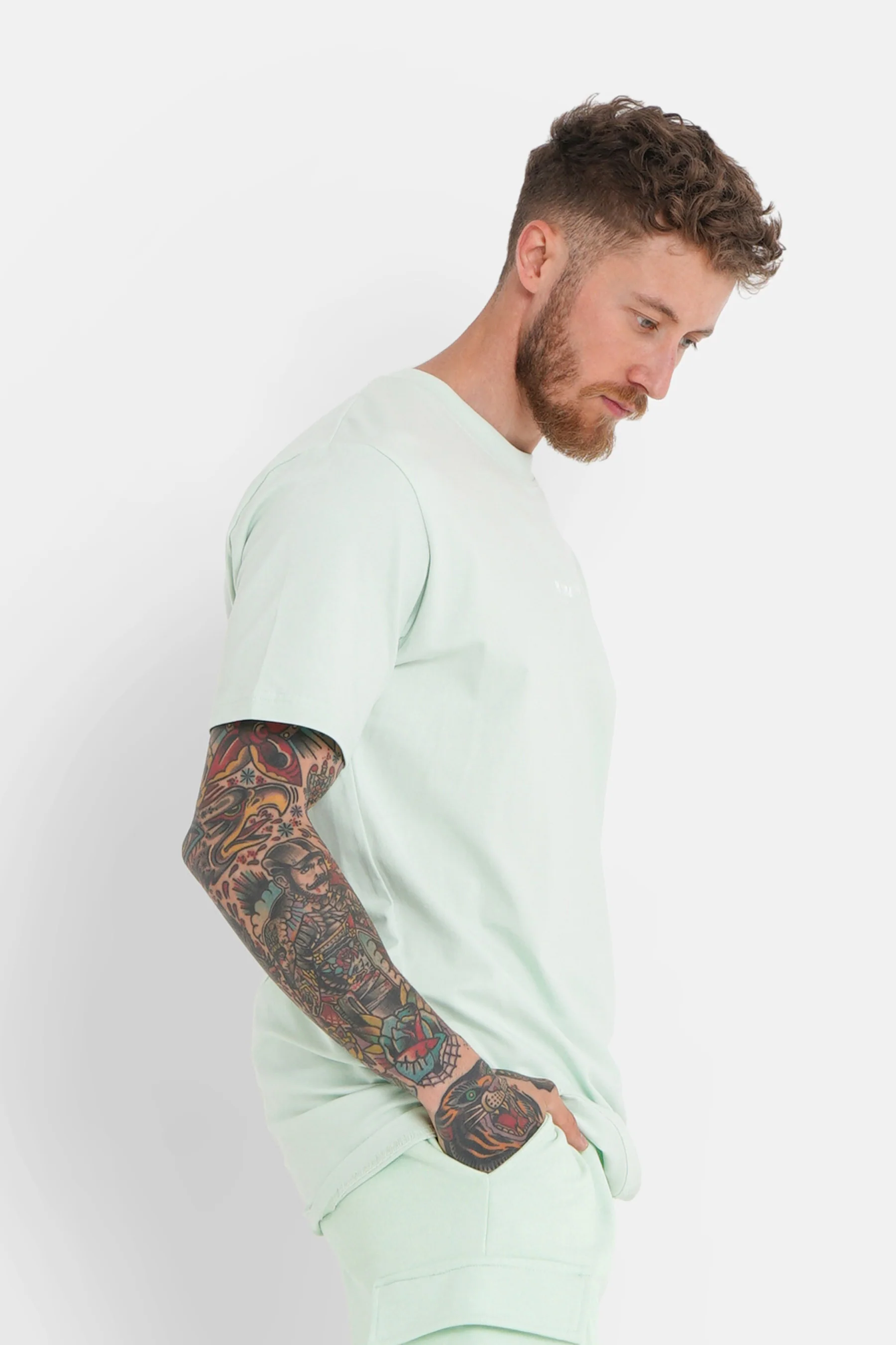 T-shirt logo brodé Vert clair - Image 4