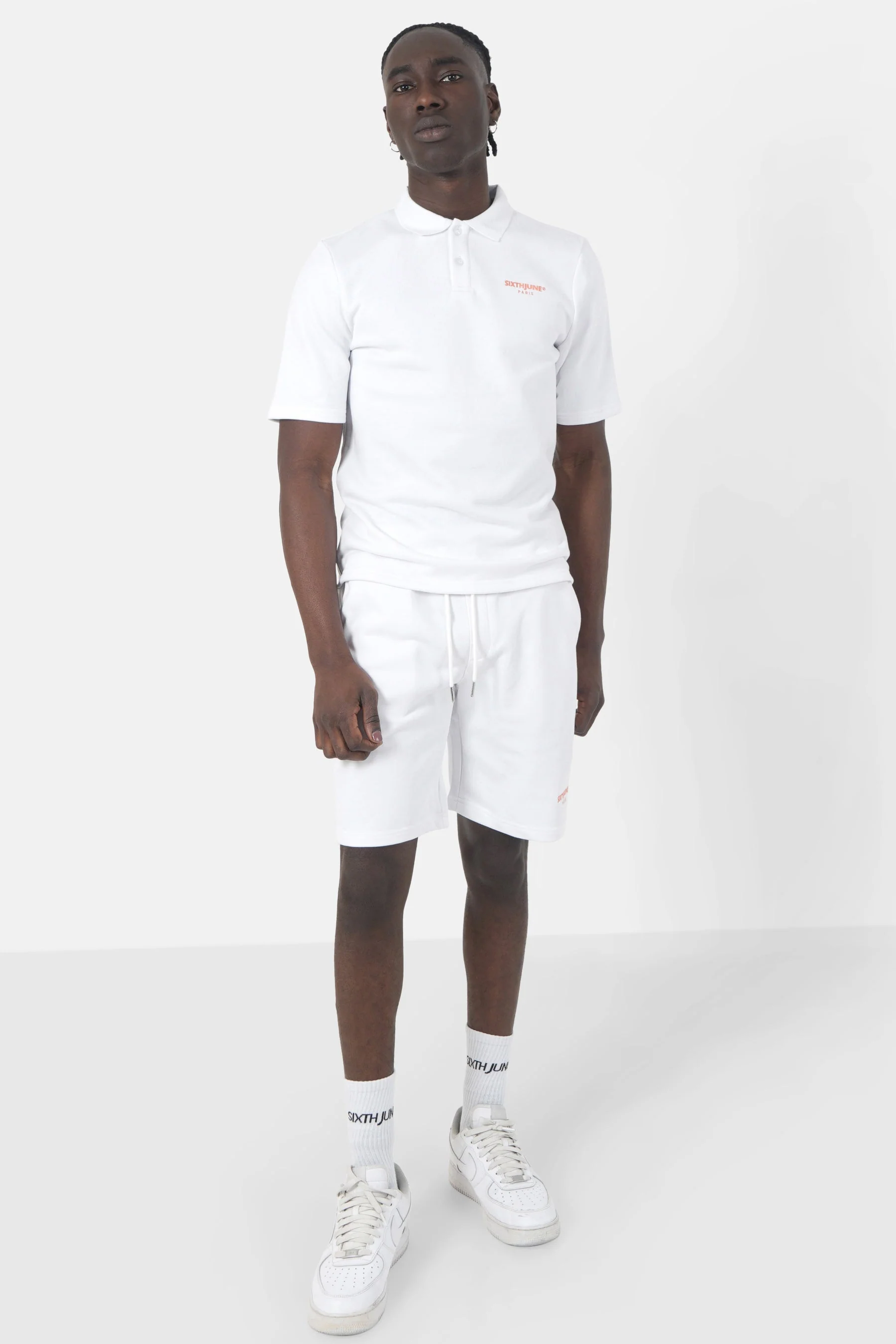 Polo logo brodé Blanc - Image 2
