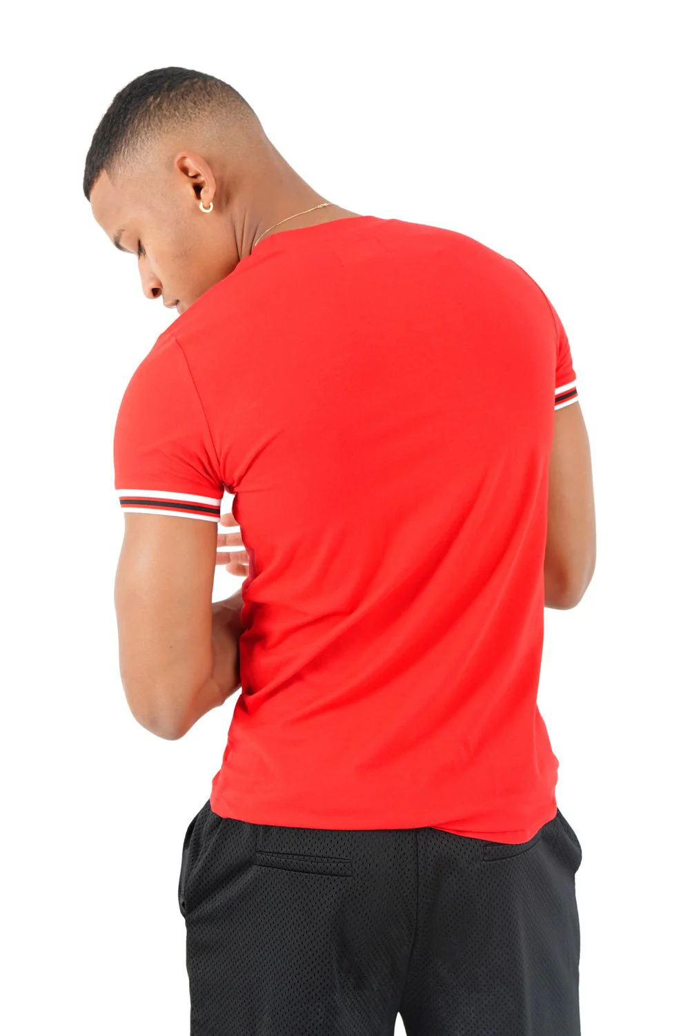 T-shirt sport stretch Rouge - Image 4