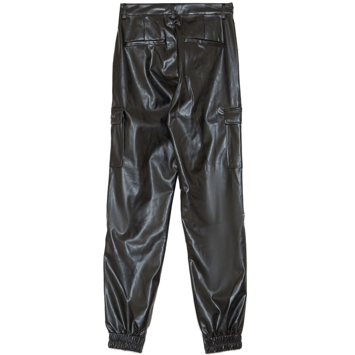 Pantalon cargo simili cuir noir - Image 6