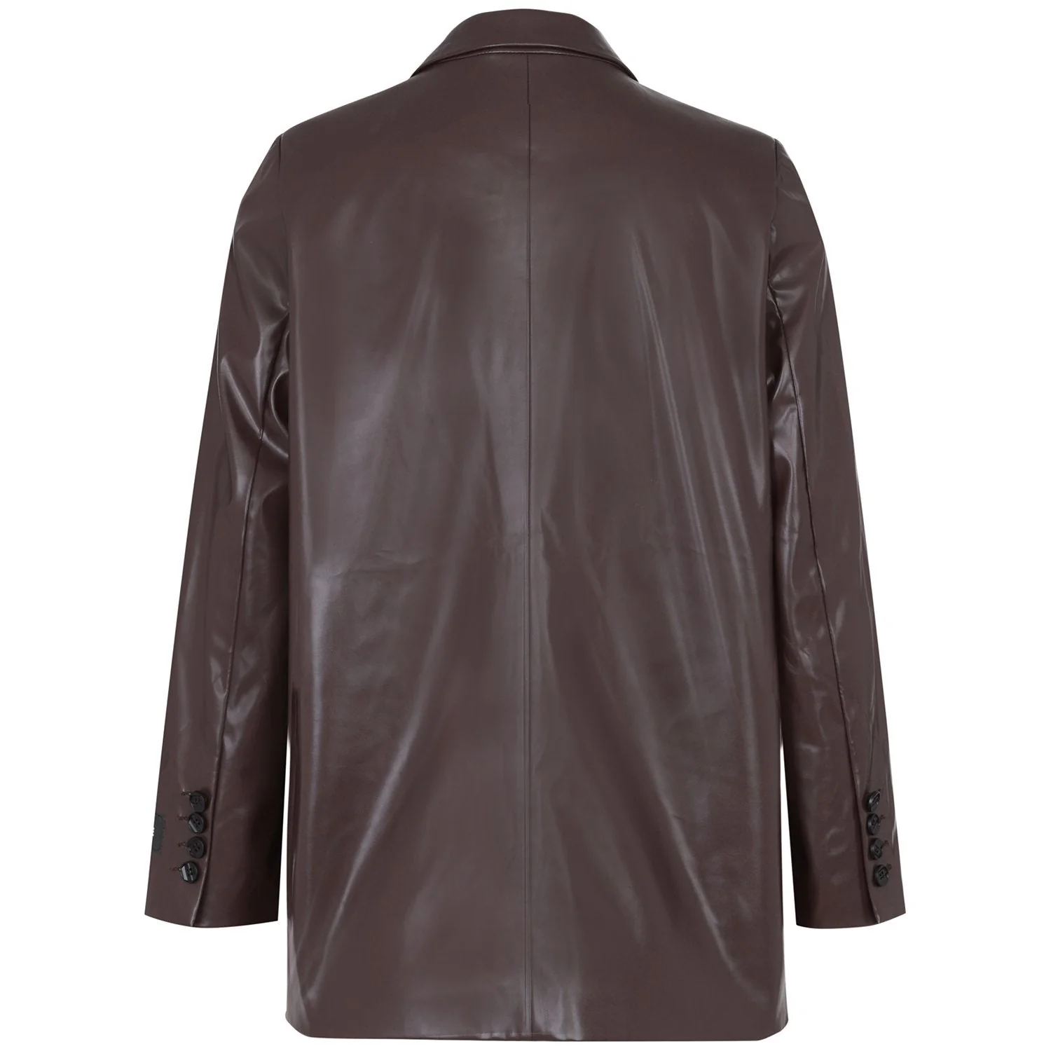 Veste blazer simili cuir Marron - Image 8