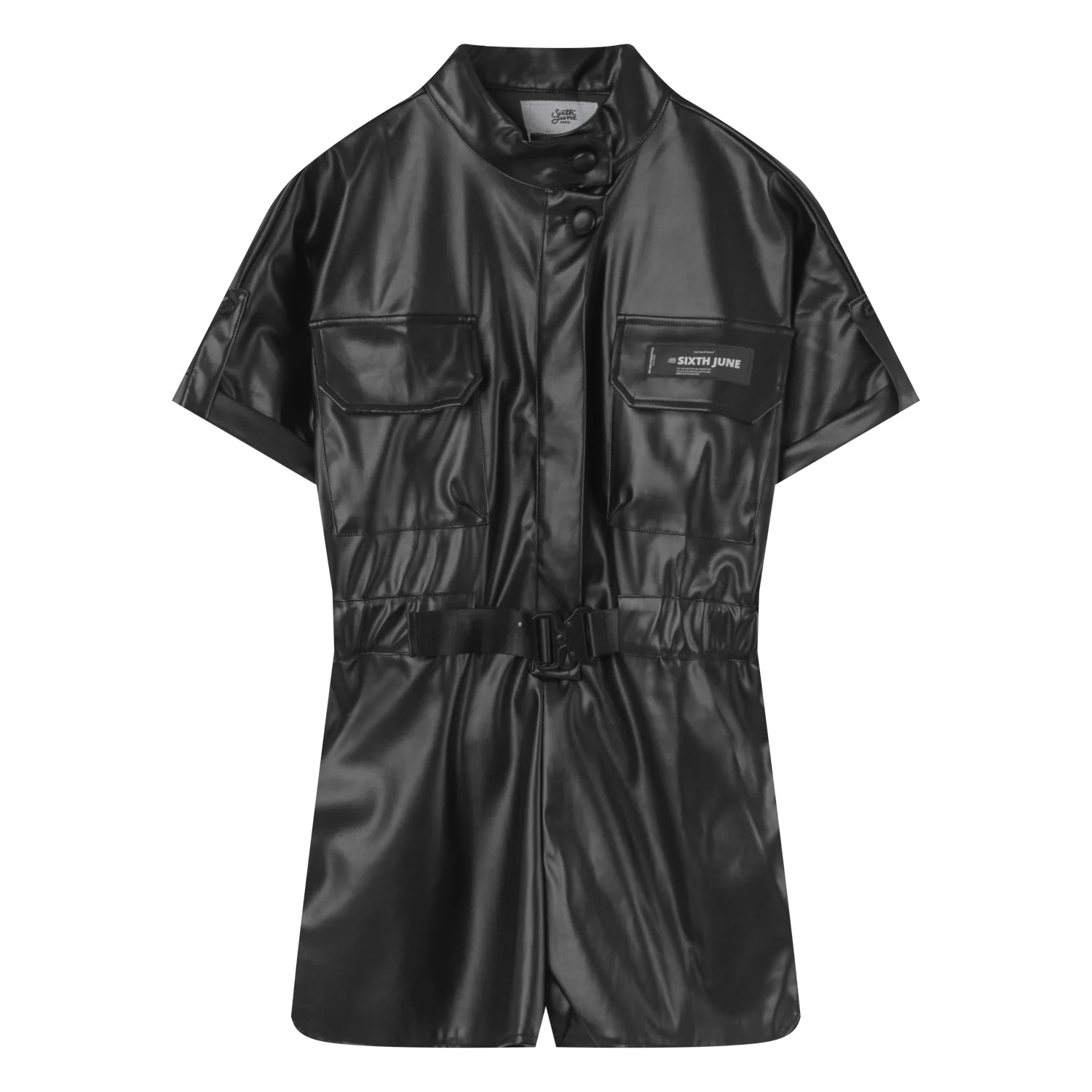 Combishort simili cuir tactique Noir - Image 6