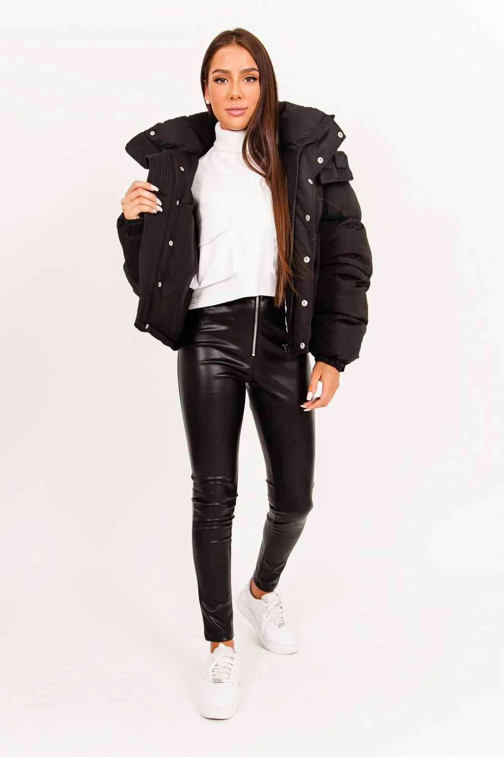 Legging slim simili cuir Noir - Image 2