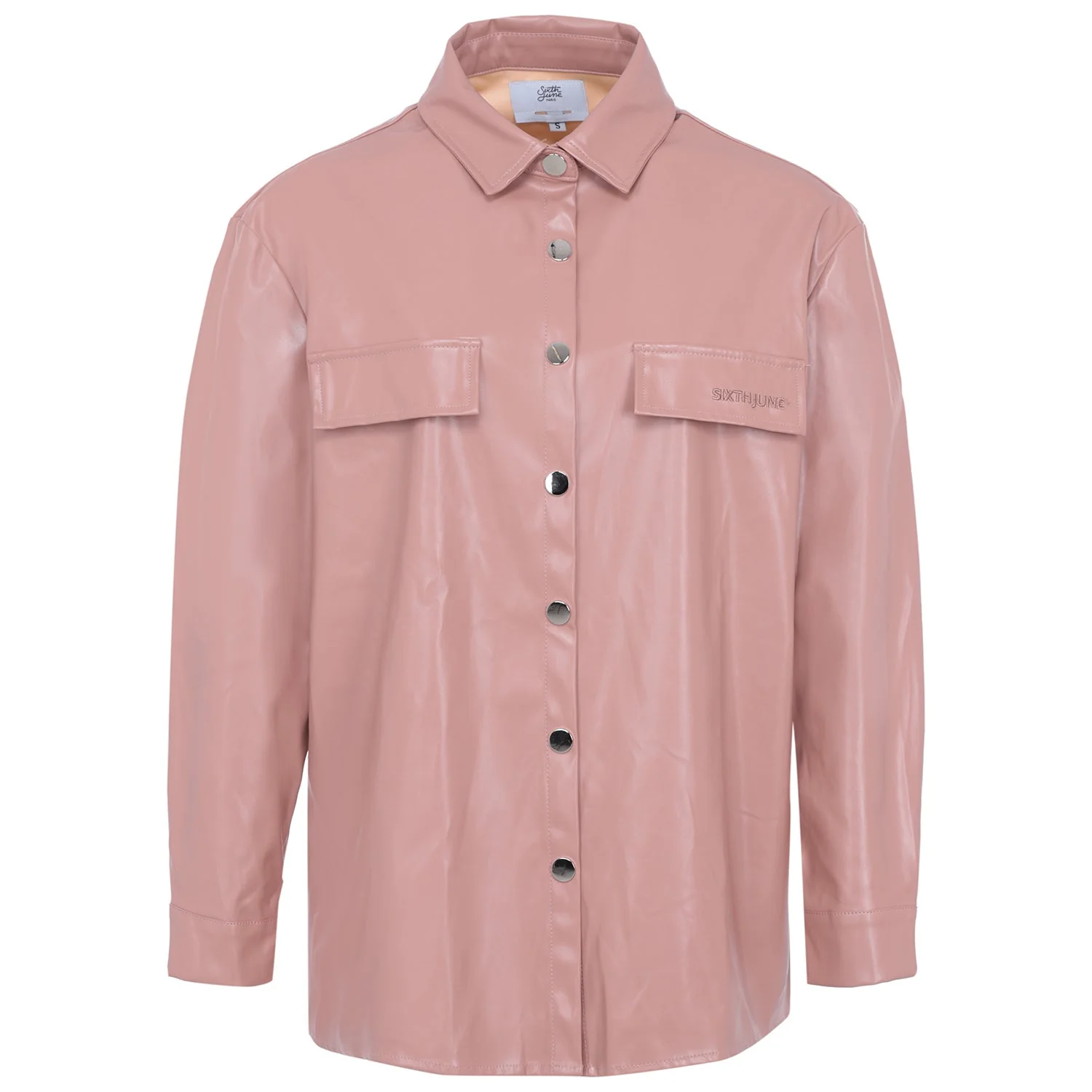 Chemise simili cuir Rose - Image 6