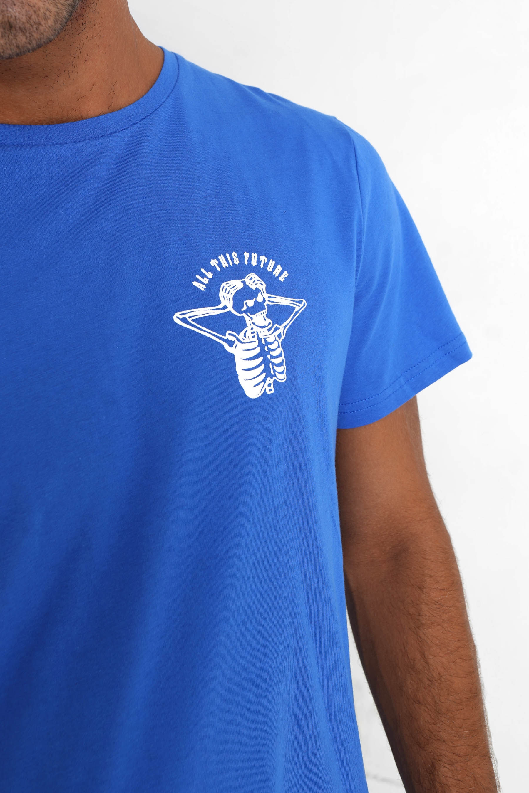 T-shirt squelette gothique Bleu foncé - Image 3