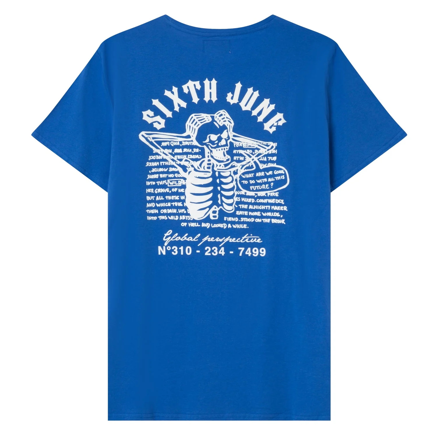 T-shirt squelette gothique Bleu foncé - Image 6
