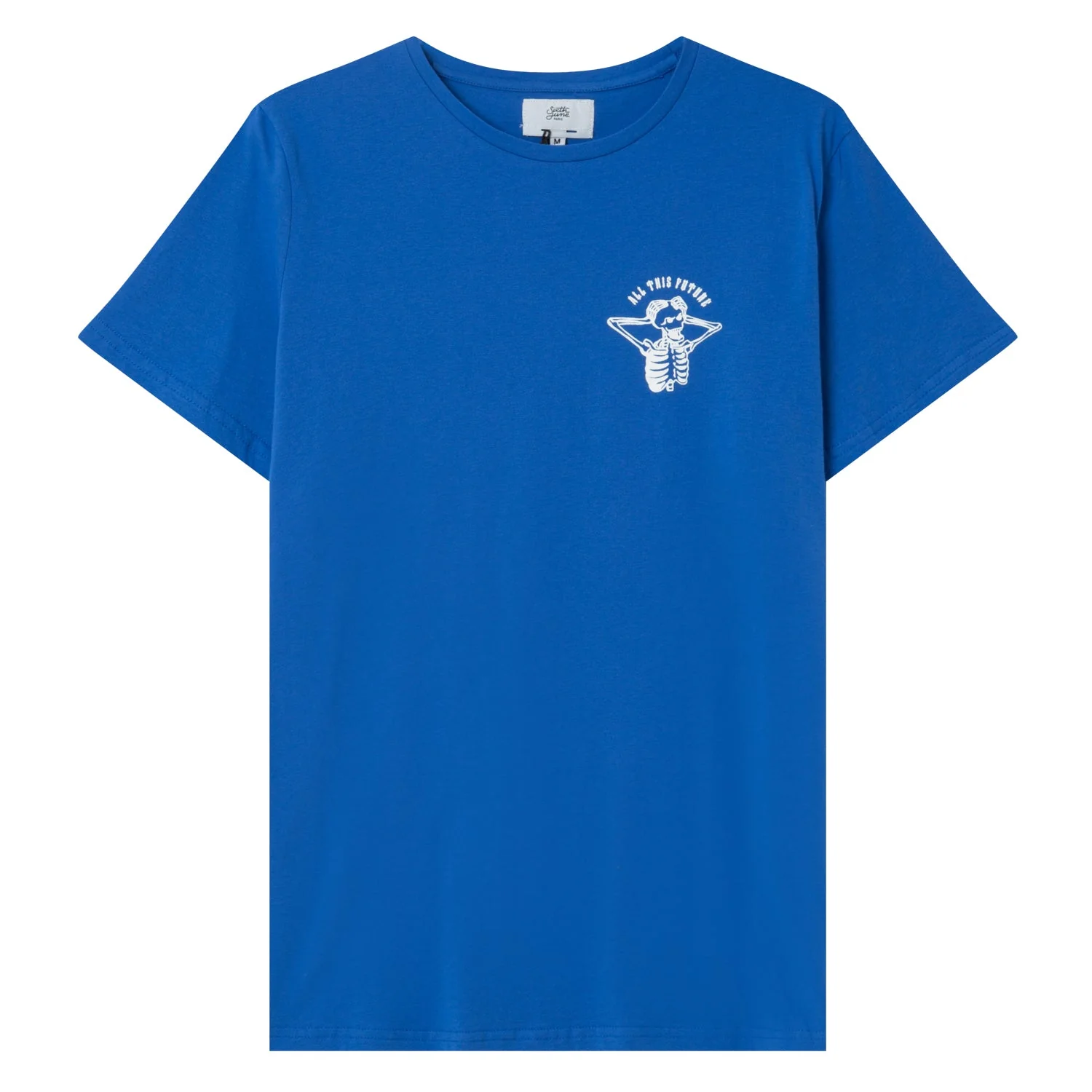T-shirt squelette gothique Bleu foncé - Image 7