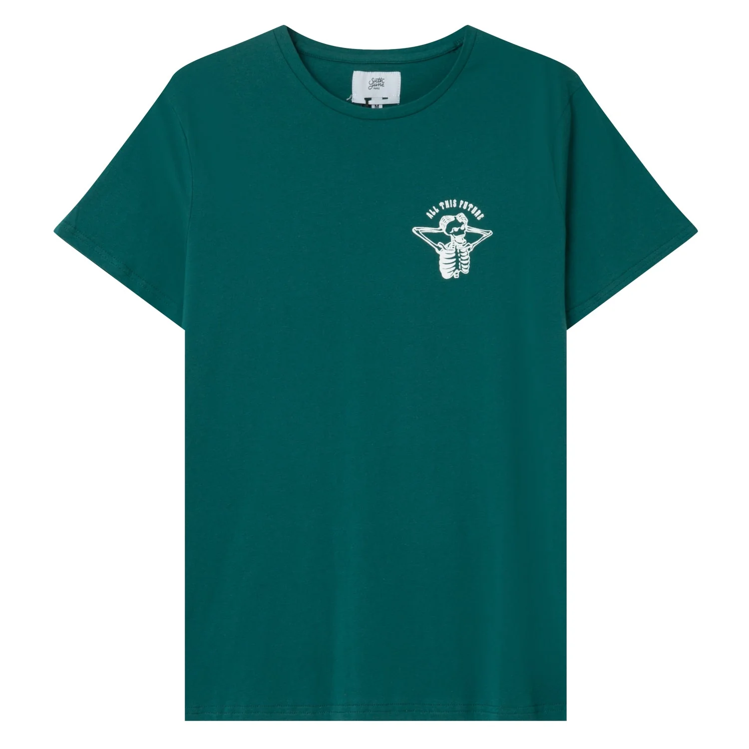 T-shirt squelette gothique Vert foncé - Image 7