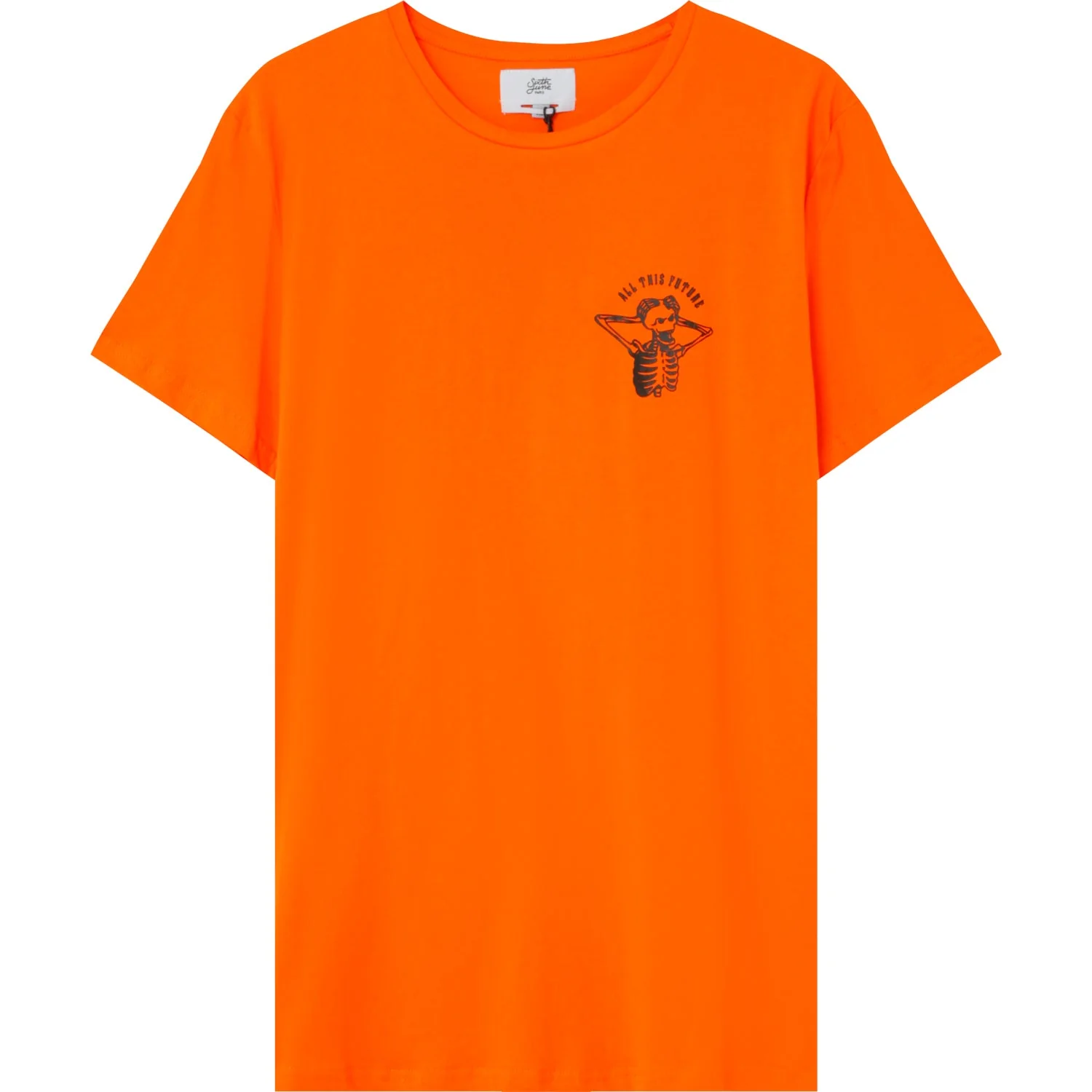T-shirt squelette gothique Orange - Image 7