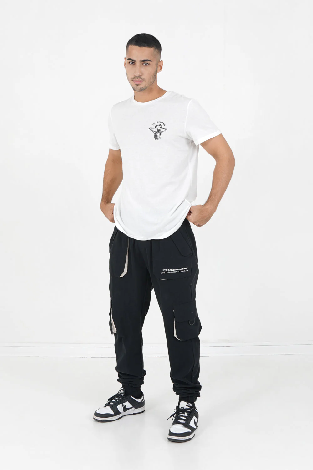 T-shirt squelette gothique Blanc - Image 2