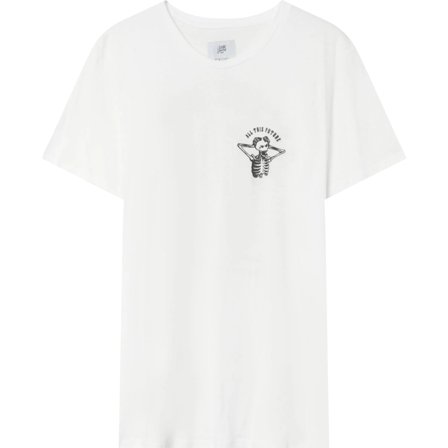 T-shirt squelette gothique Blanc - Image 7