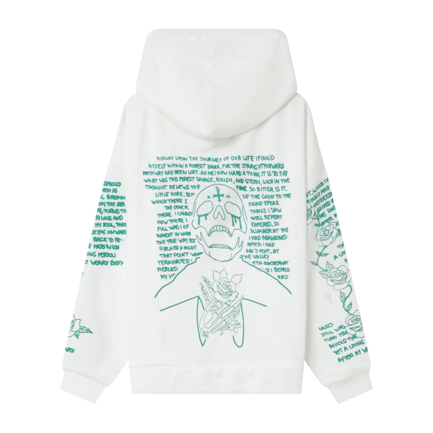 Sweat capuche squelette Blanc - Image 7