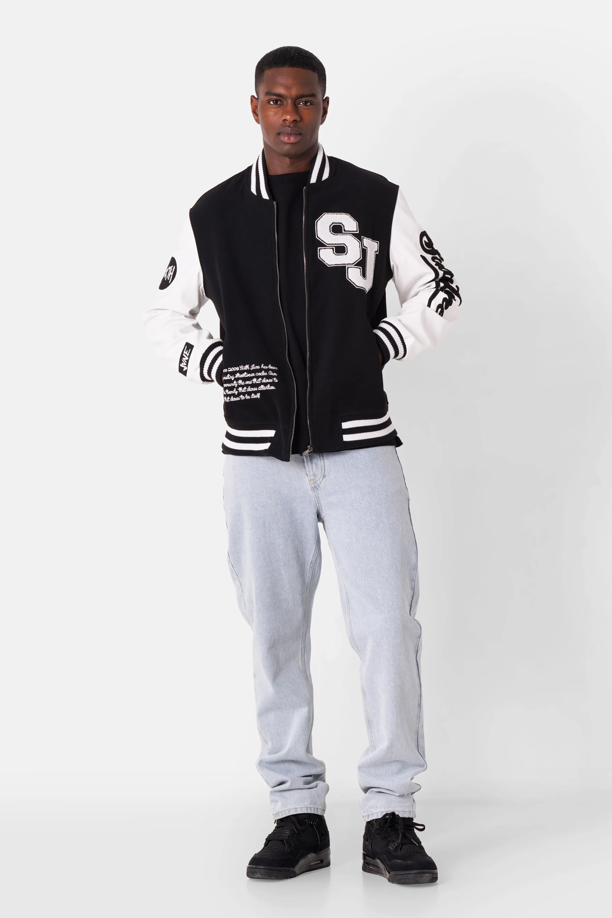 SKULL retro varsity jacket - Image 2